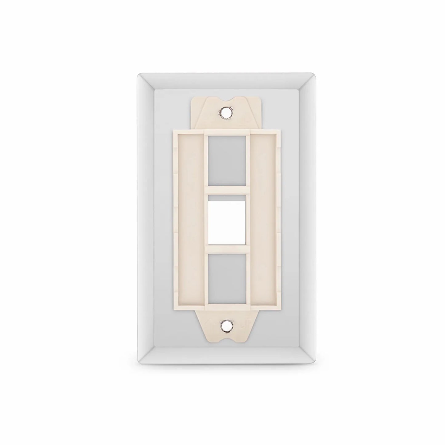 SyncEase Stainless Steel One Port Keystone Single Gang Wall Plate