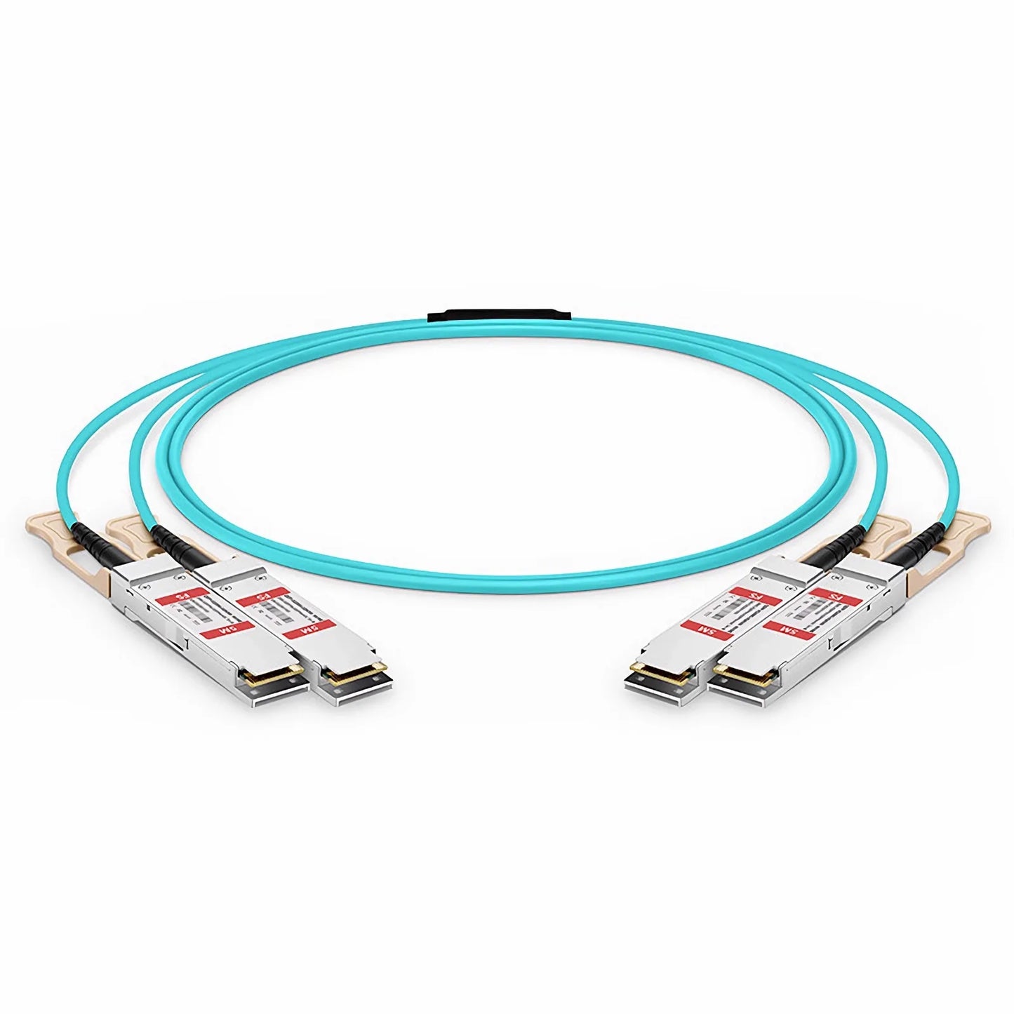 5m (16ft) NVIDIA/Mellanox MFS1S90-H003E Compatible 2 x 200G QSFP56 4 x 50G PAM4 to 2 x 200G QSFP56 4 x 50G PAM4 InfiniBand HDR Active Optical Breakout Cable for Quantum Switches