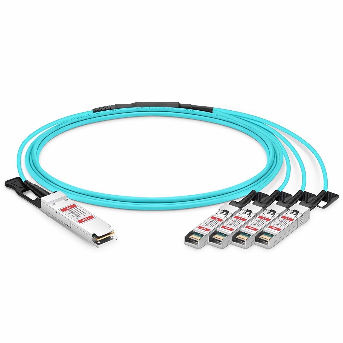 10m (33ft) Cisco QSFP-4SFP25G-AOC10M Compatible 100G QSFP28 4 x 25G NRZ to 4 x 25G SFP28 NRZ Active Optical Breakout Cable