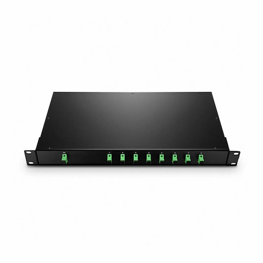 1 x 8 PLC Fiber Splitter, 1U 19" Rack Mount, SC/APC, Singlemode