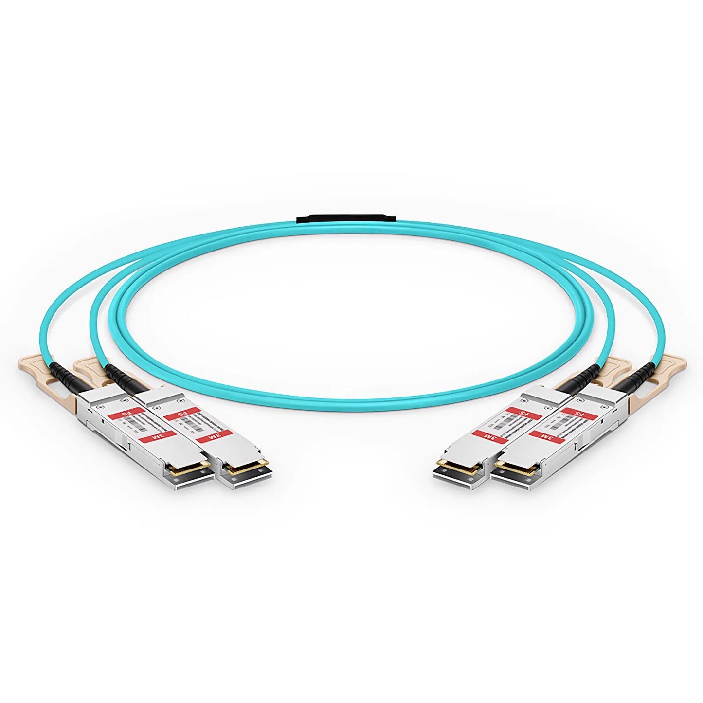 3m (10ft) NVIDIA/Mellanox MFS1S90-H003E Compatible 2 x 200G QSFP56 4 x 50G PAM4 to 2 x 200G QSFP56 4 x 50G PAM4 InfiniBand HDR Active Optical Breakout Cable for Quantum Switches