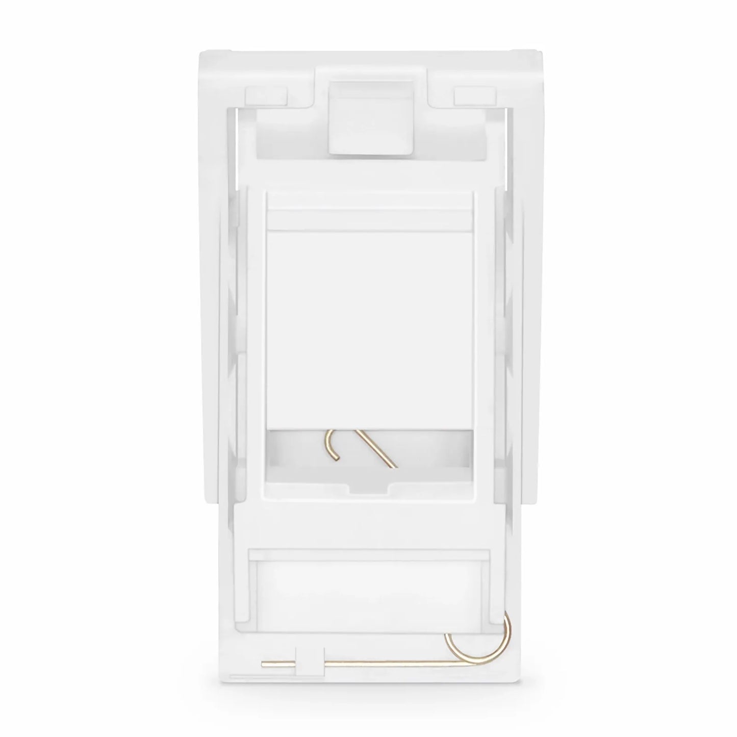 LJ6C-Style Wallplate Insert, 24.9mm x 39.9mm, Angled, 1-Port, White