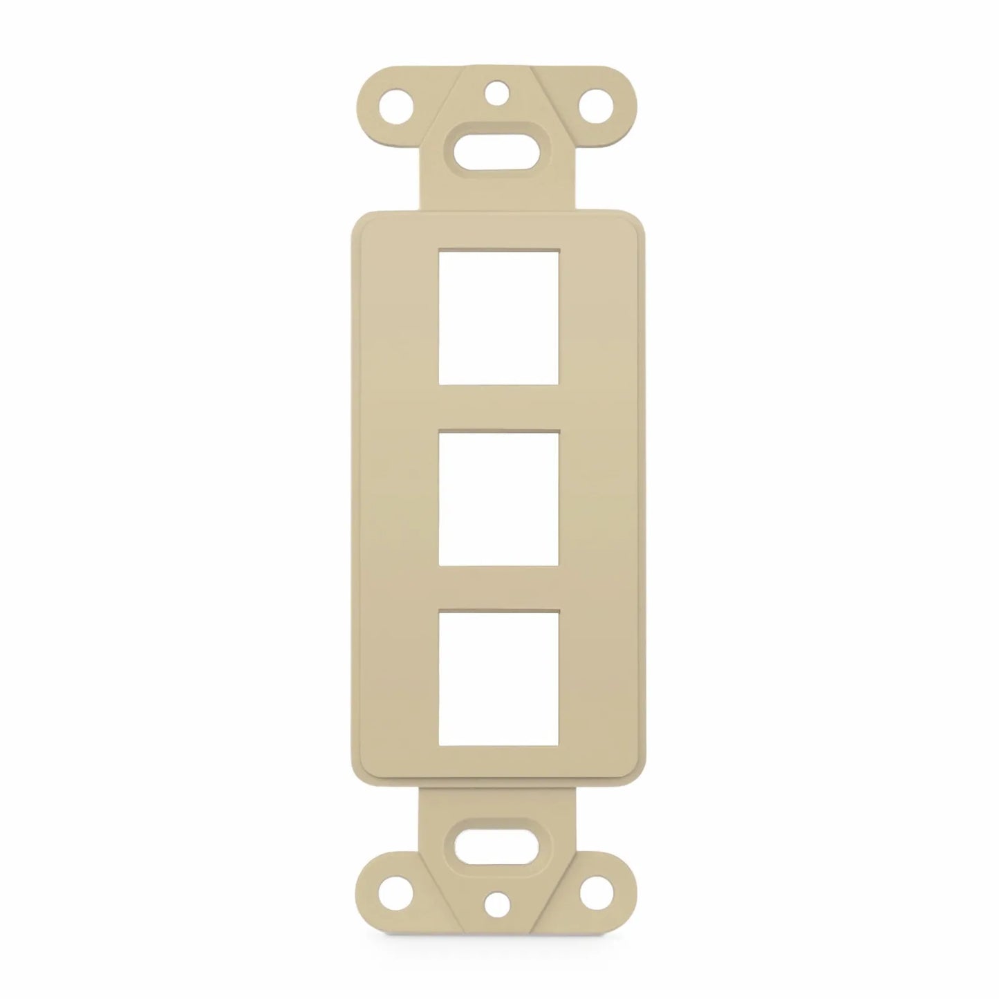 SyncEaseFFSystem™ Faceplate Frame Keystone Insert, 3 Ports, Ivory, 4.09'' x 1.4''