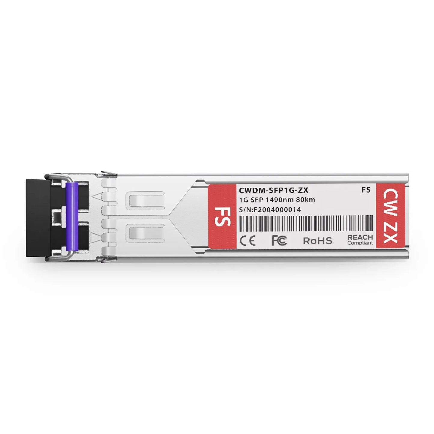 SFP 1000BASE-CWDM 1490nm 80km DOM Duplex LC/UPC SMF Optical Transceiver Module for Transmission for FS Switches