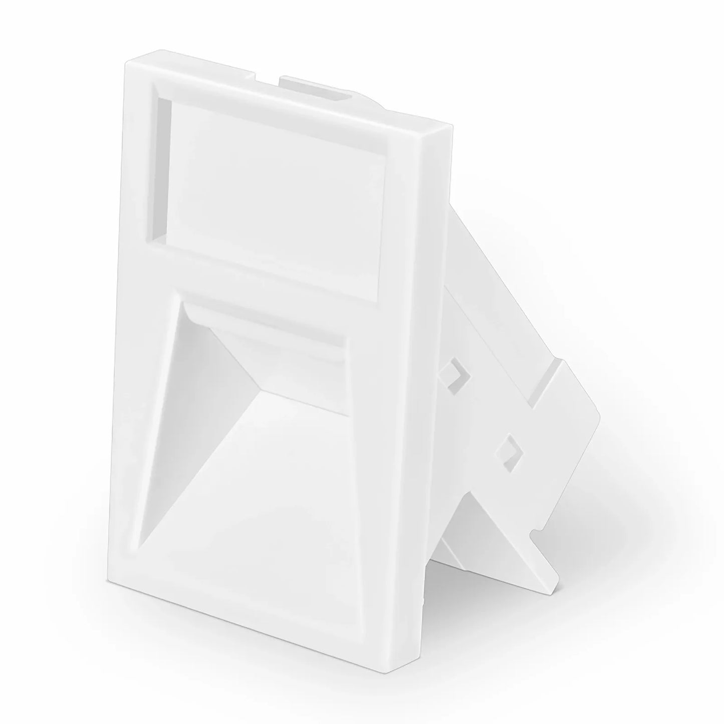 LJ6C-Style Wallplate Insert, 24.9mm x 39.9mm, Angled, 1-Port, White