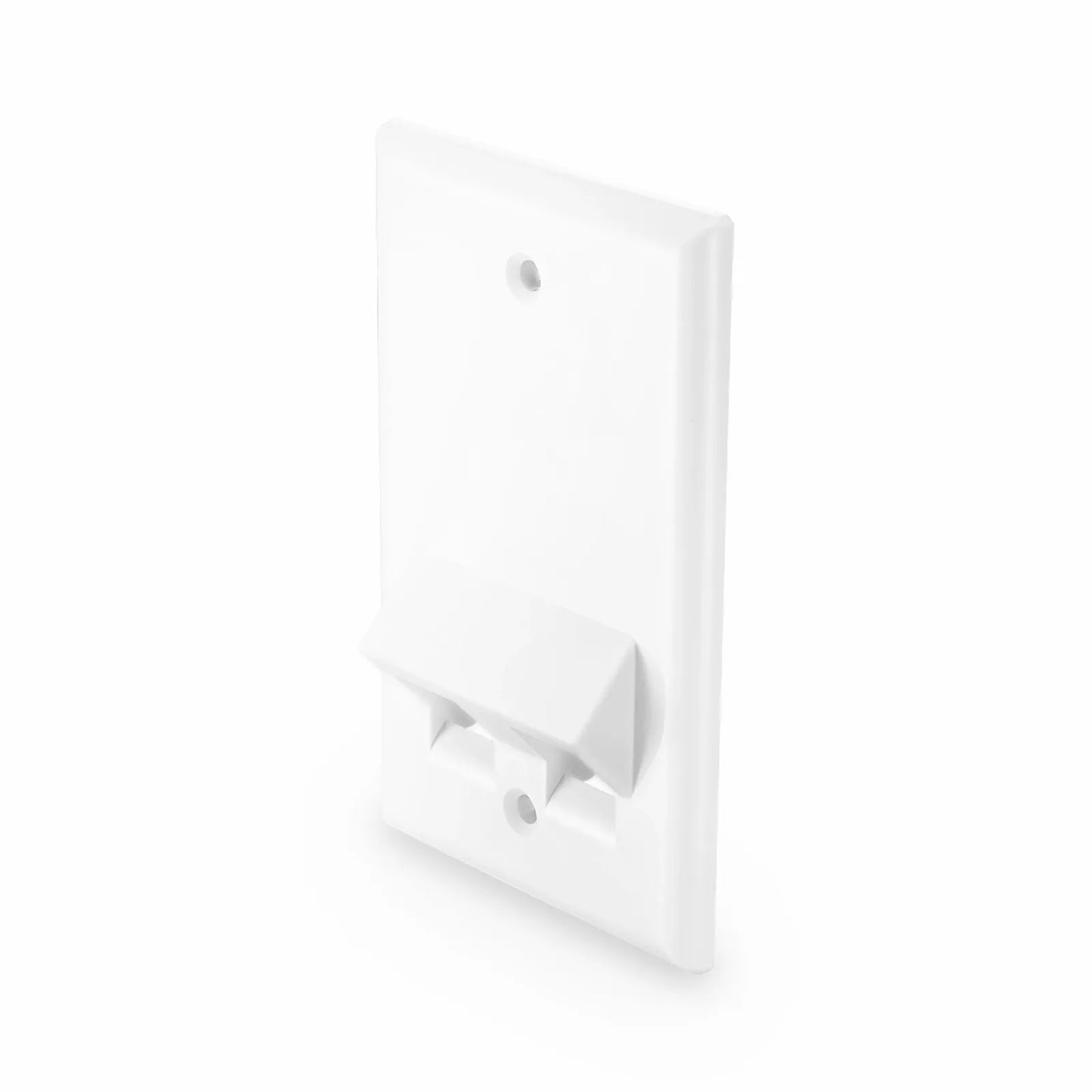 SyncEase Two Port Keystone Single Gang Wall Plate, White