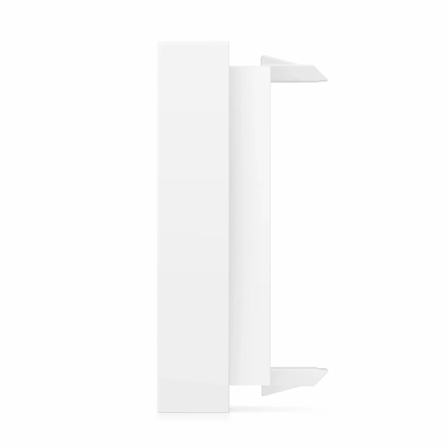 French-style Single Gang Snap-in Keystone Faceplate, Computer and Telephone Identification Icons, 1 Port, 1U, White, 1.76" x 1.76"