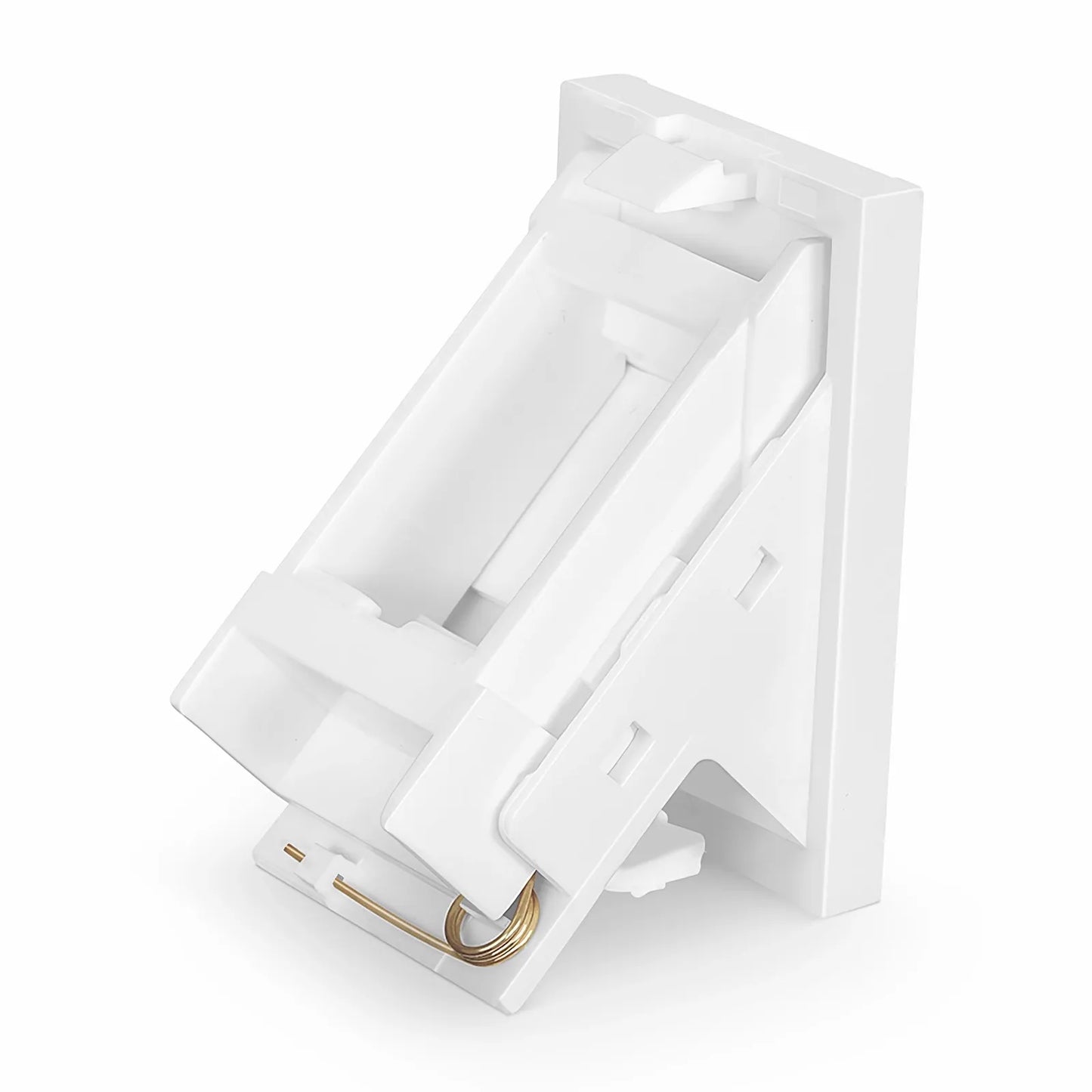 LJ6C-Style Wallplate Insert, 24.9mm x 39.9mm, Angled, 1-Port, White
