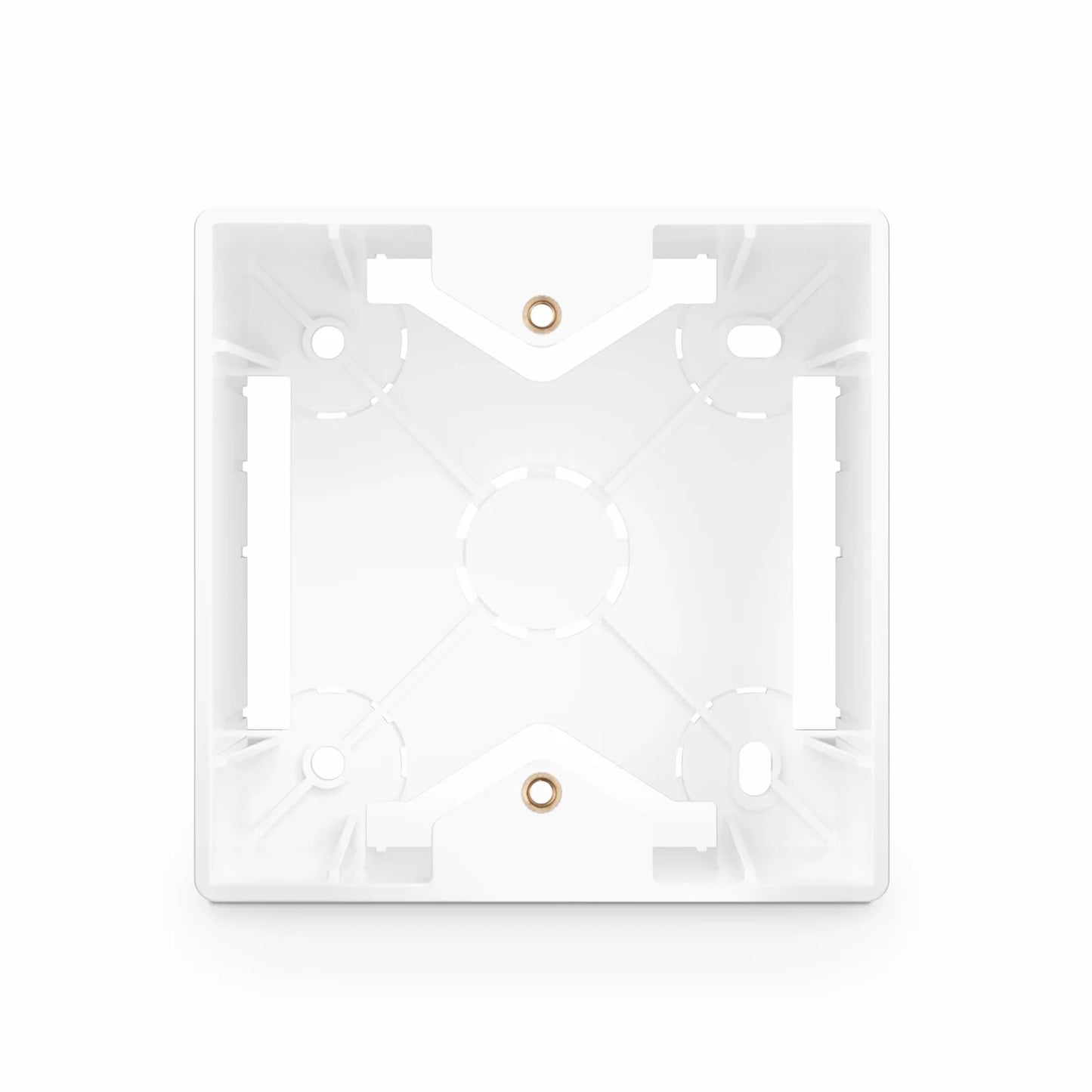 French-style Single Gang Back Box, White, 3.38" x 3.38"