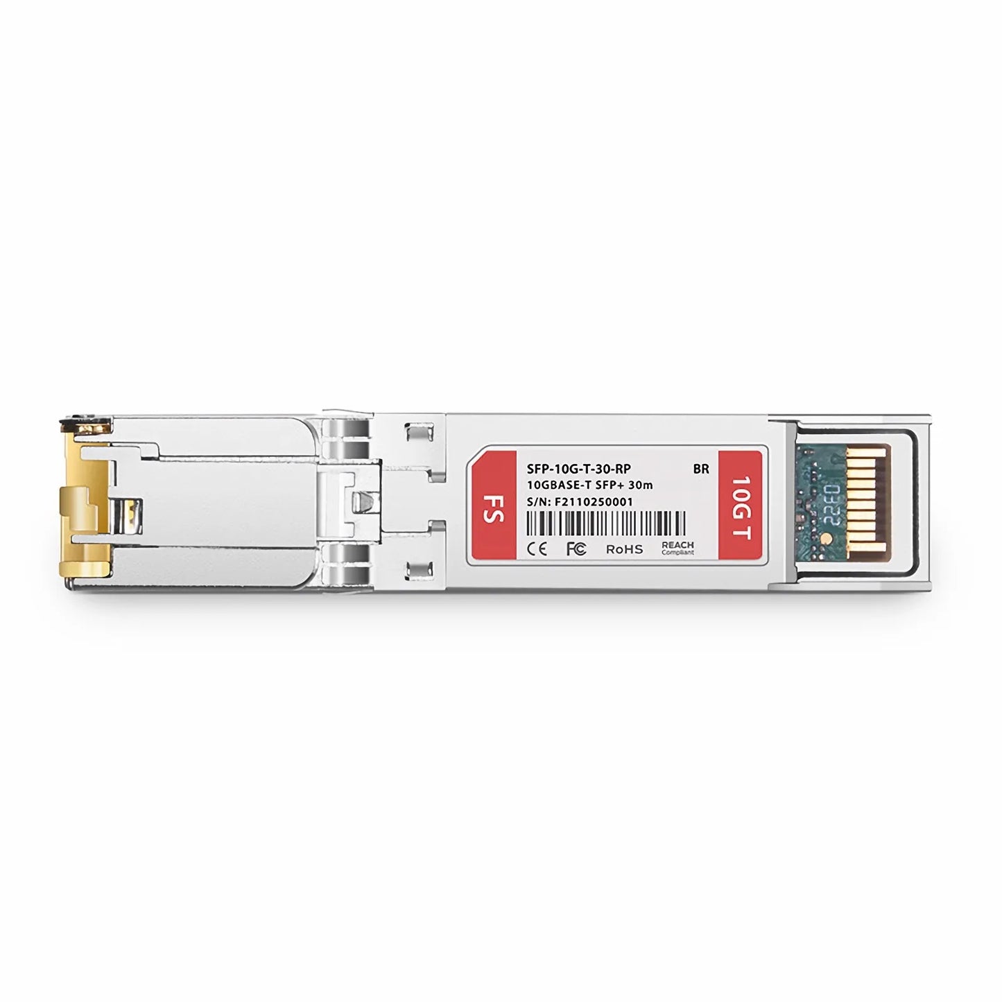 Brocade Compatible 10GBASE-T SFP+ Copper 30m RJ-45 Transceiver Module with Reduced Power Consumption (LOS)
