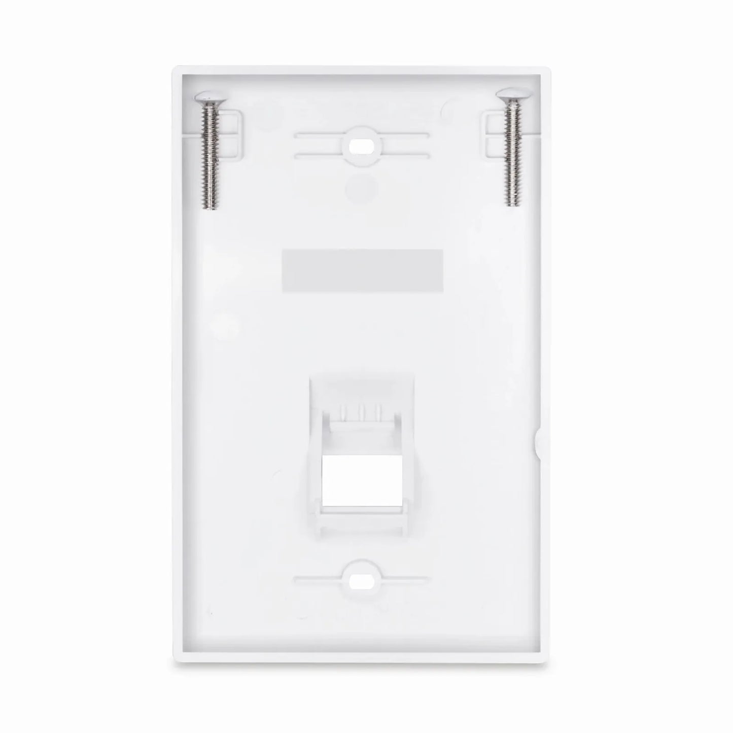 SyncEase One Port Keystone Single Gang Wall Plate, White