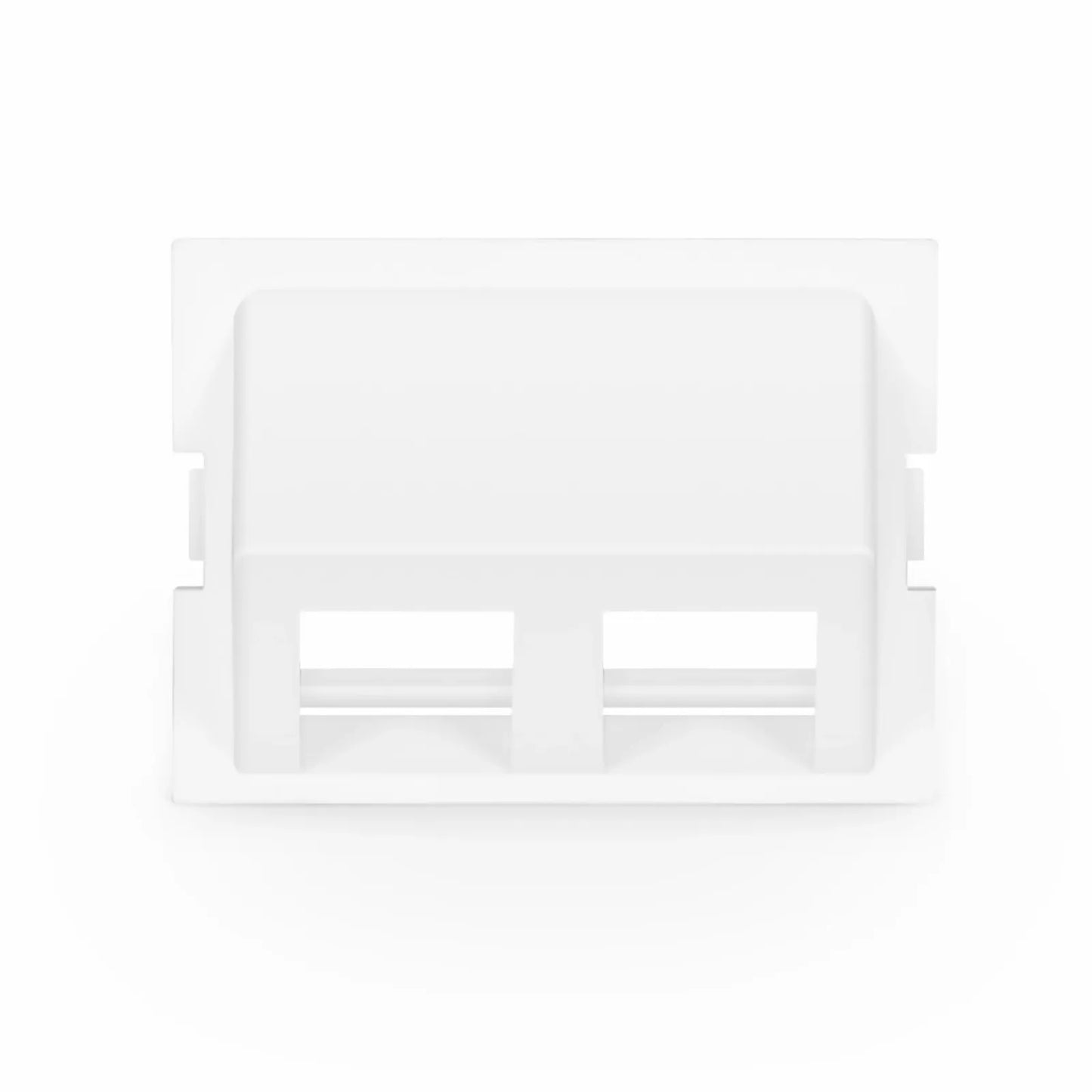 2-Port Angled MOS Adapter, 1.5 Units High, White