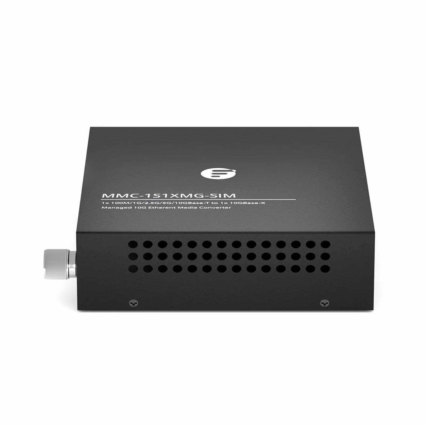 Managed 1x 100M/1G/2.5G/5G/10GBase-T RJ45 to 1x 10GBase-X SFP+ 10Gigabit Ethernet Media Converter, Slide-in Module, American Plug Standard