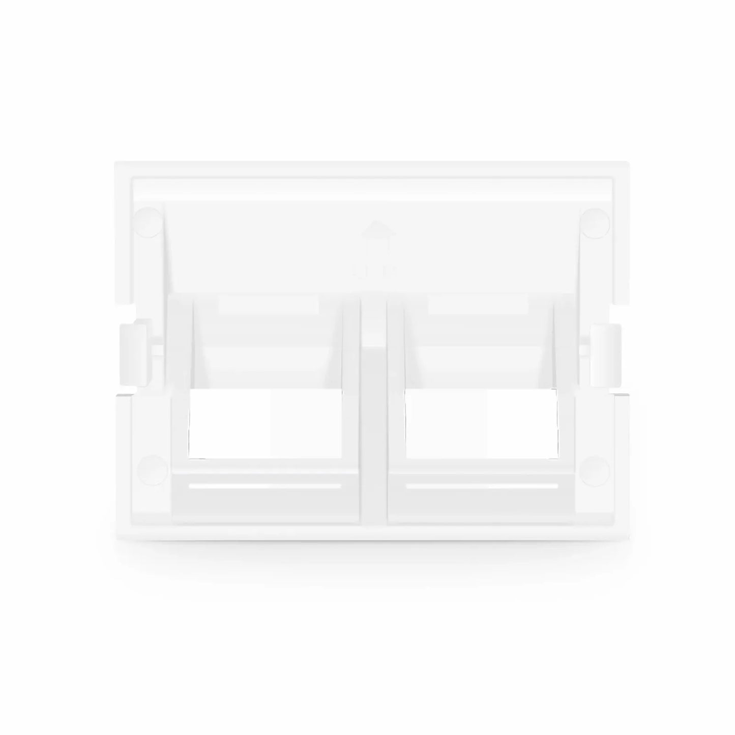2-Port Angled MOS Adapter, 1.5 Units High, White