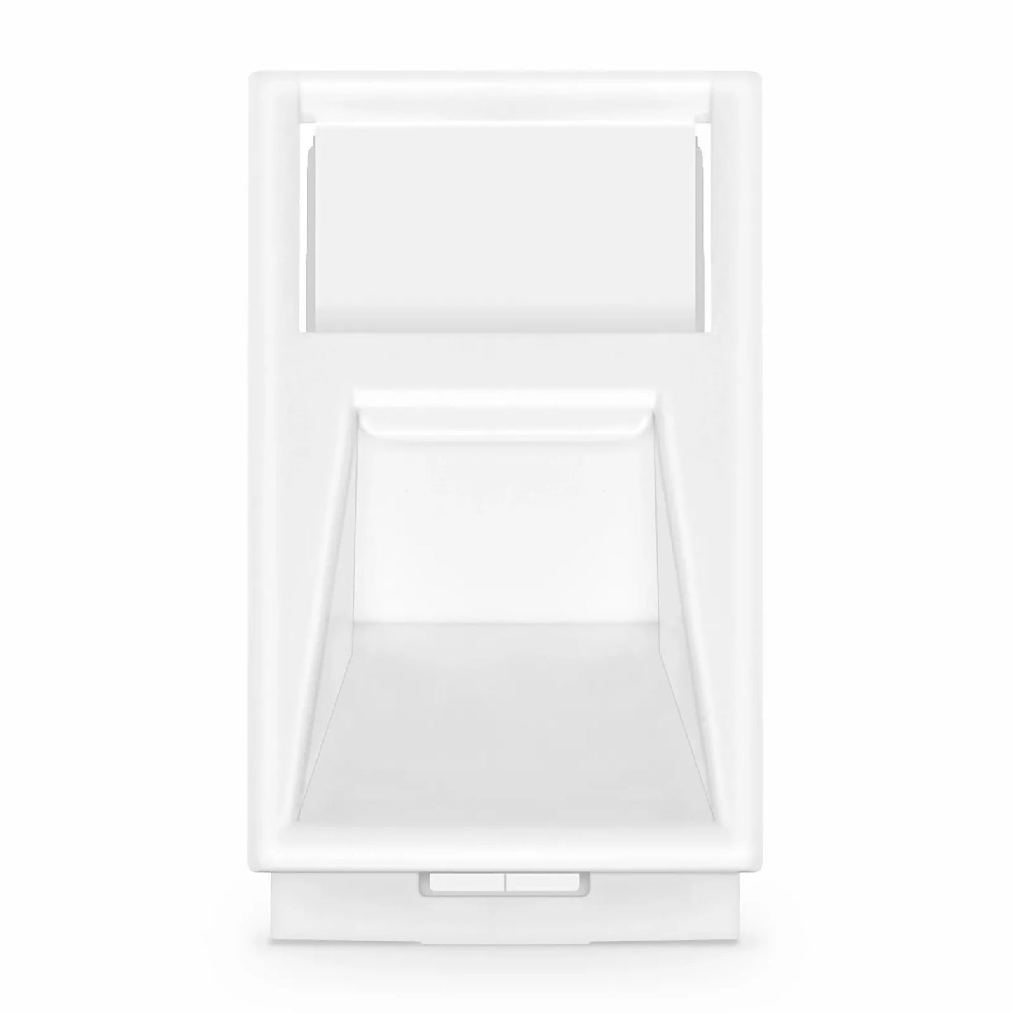 LJ6C-Style Wallplate Insert, 24.9mm x 39.9mm, Angled, 1-Port, White