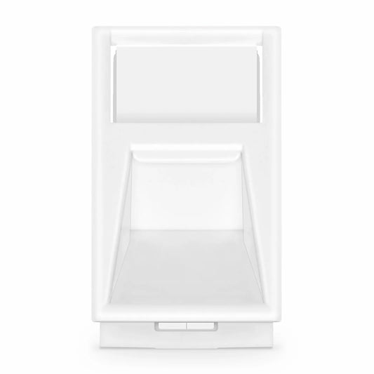 LJ6C-Style Wallplate Insert, 24.9mm x 39.9mm, Angled, 1-Port, White