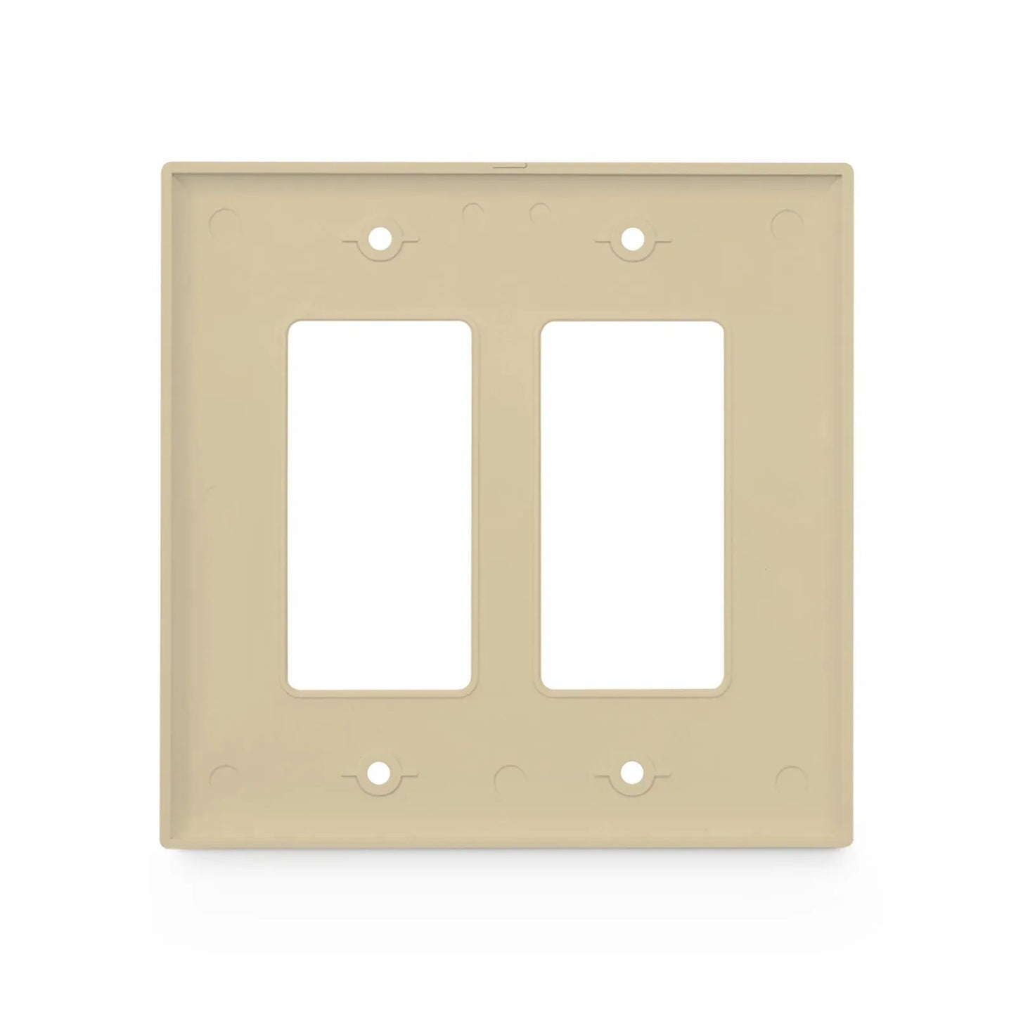Dual Gang FFSystem™ Screwless Faceplate Frame, White, 4.87"x4.94"