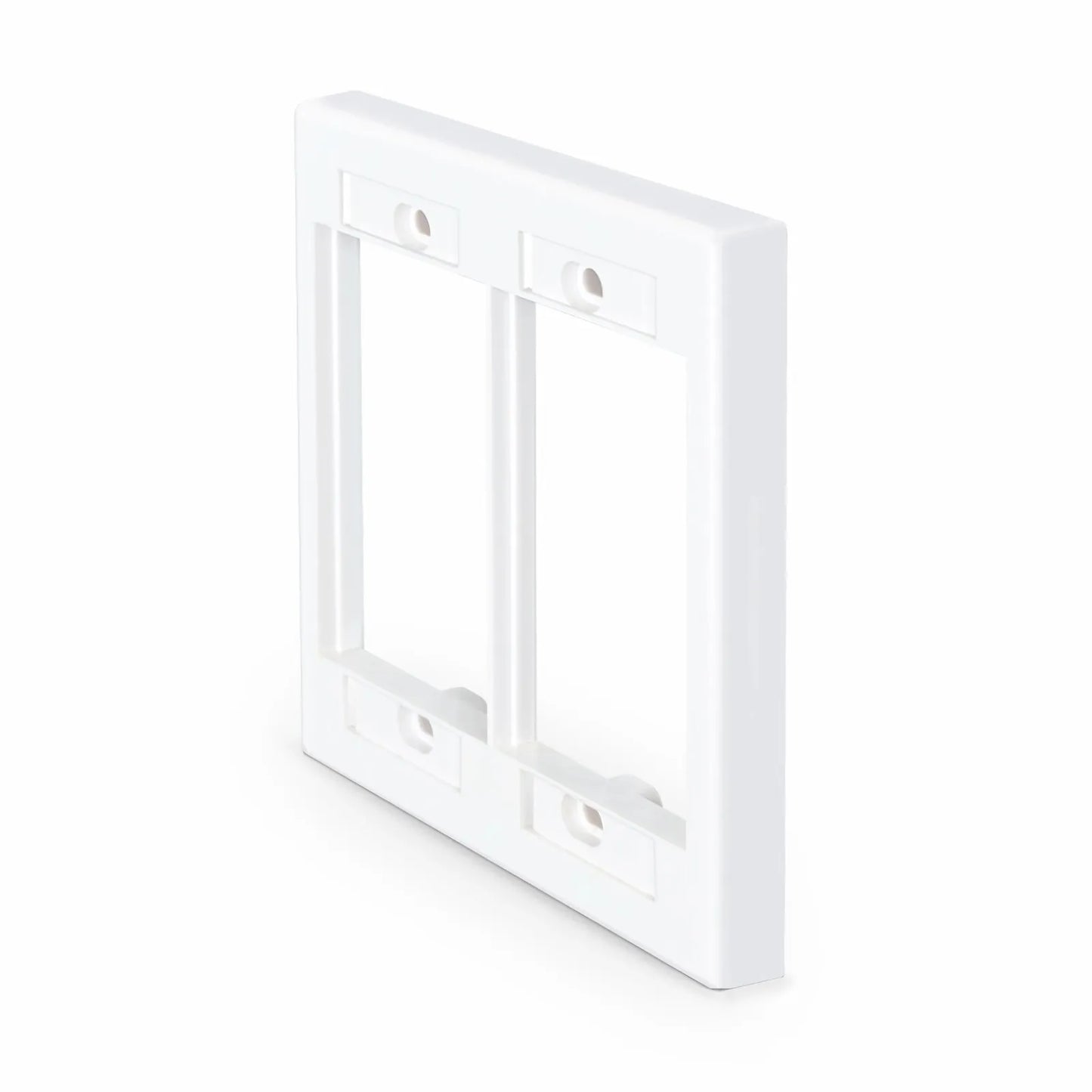 Dual-Gang MOS Faceplate Frame, White