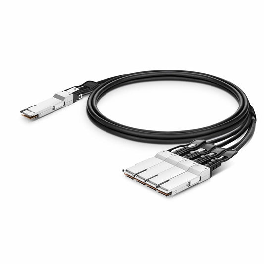 0.5m (2ft) Generic Compatible 400G QSFP-DD 8 x 50G PAM4 to 4 x 100G QSFP56 2 x 50G PAM4 Passive Direct Attach Copper Breakout Cable