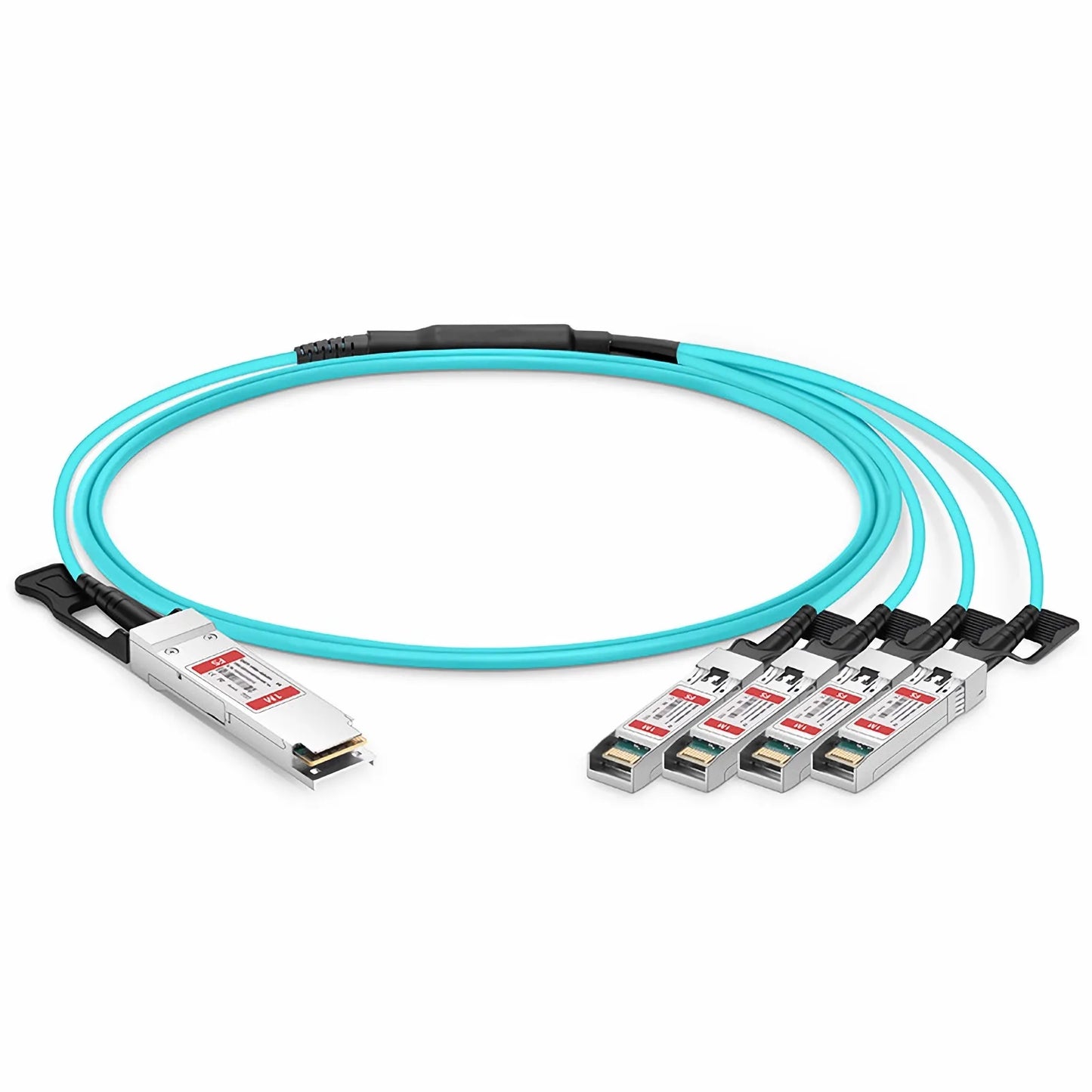 1m (3ft) Extreme Networks Compatible 100G QSFP28 4 x 25G NRZ to 4 x 25G SFP28 NRZ Active Optical Breakout Cable