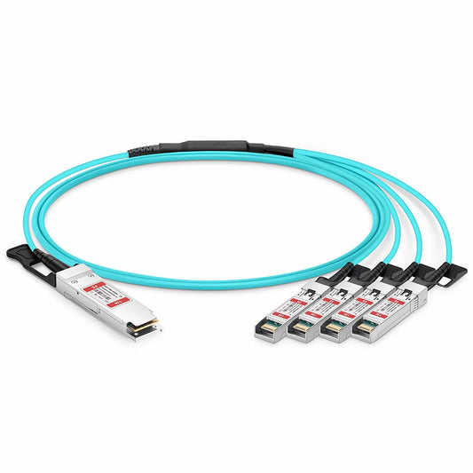 1m (3ft) Extreme Networks Compatible 100G QSFP28 4 x 25G NRZ to 4 x 25G SFP28 NRZ Active Optical Breakout Cable