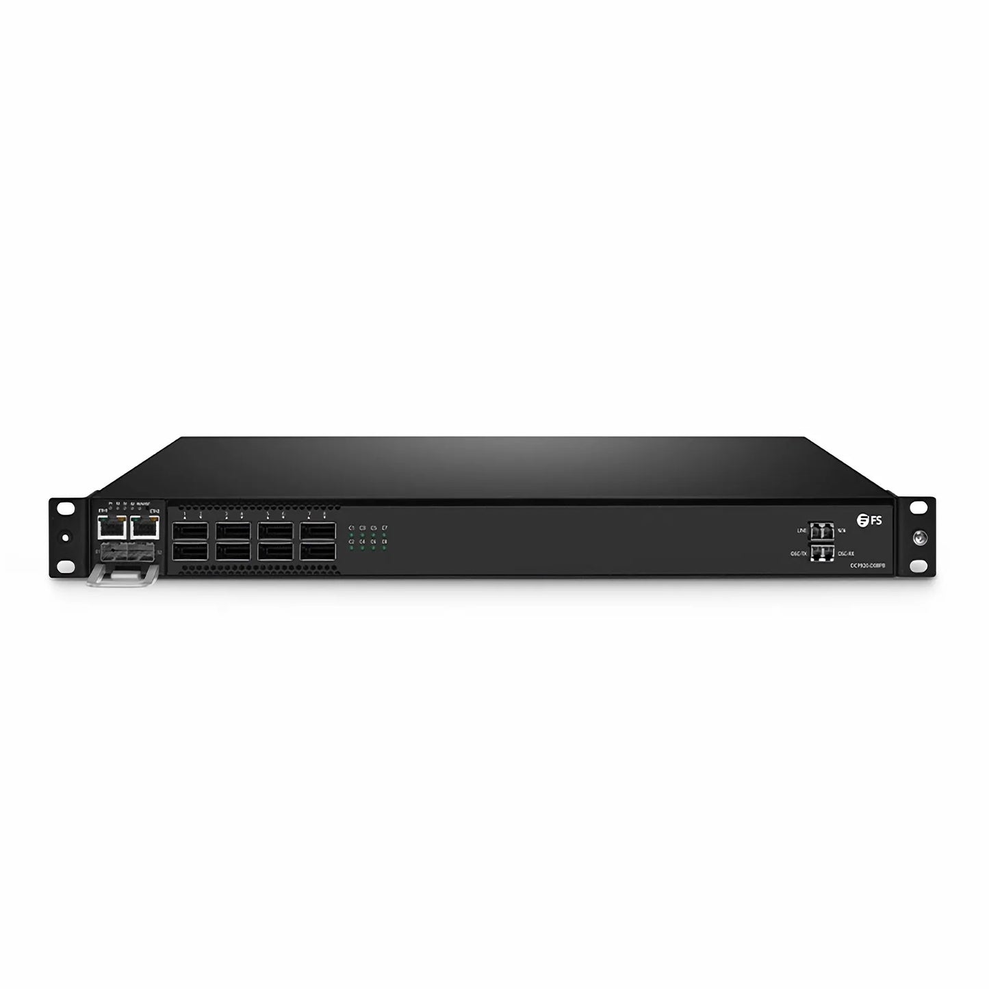 DCP920-D08PB, 8 Channel 100G DWDM PAM4 Active Multiplexer, C21-C36, 8 x 100G QSFP28, Single Fiber, Side-B, with Built-in 100G PAM4 Module, 1U Rack Mount, 0-80km, Support AmpCon-T/Web Network Management