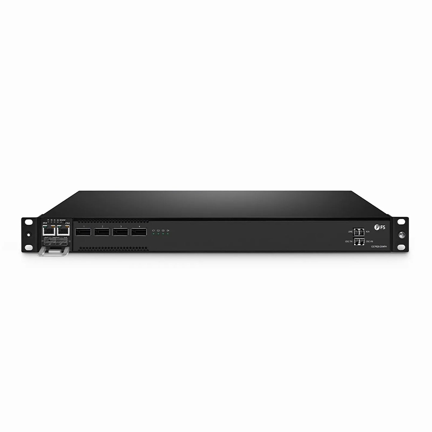 DCP920-D04PA, 4 Channel 100G DWDM PAM4 Active Multiplexer, C45-C60, 4 x 100G QSFP28, Single Fiber, Side-A, Built-in 100G PAM4 Module, 1U Rack Mount, 0-80km, Support AmpCon-T/Web Network Management