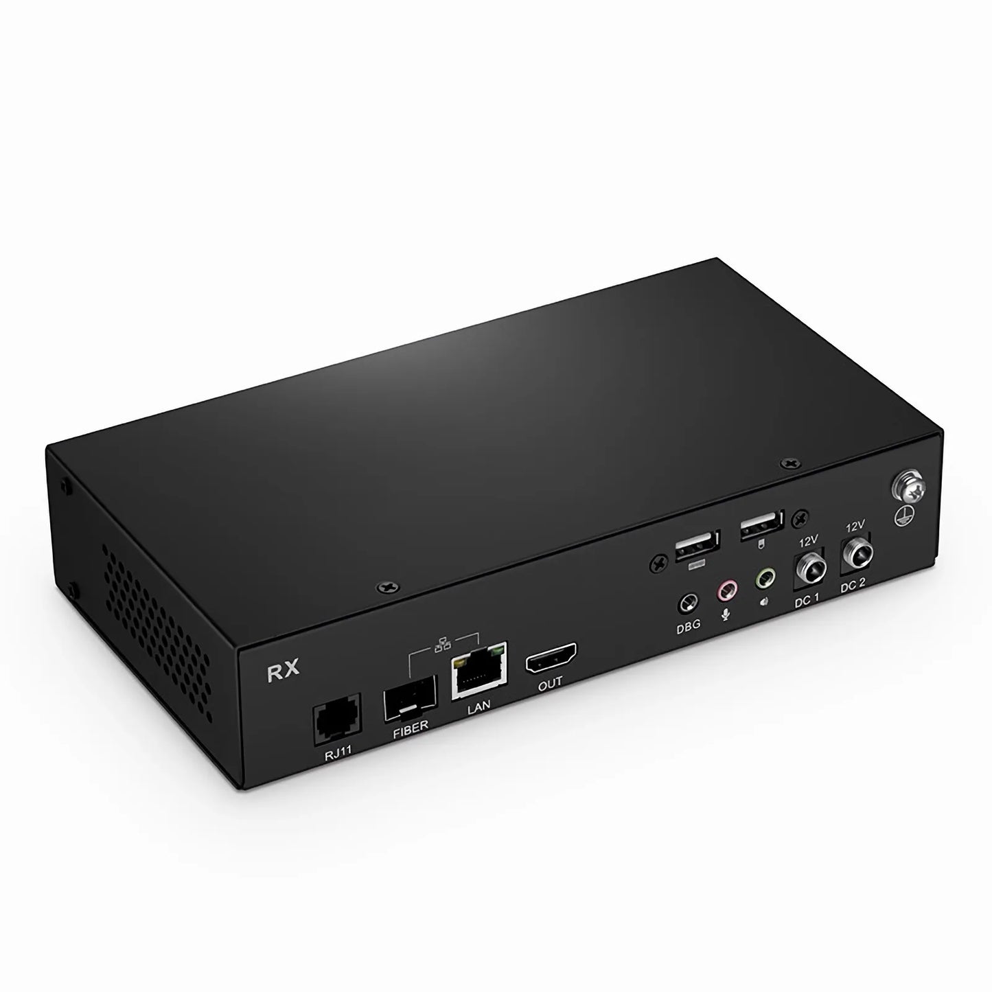 4K HDMI USB HID IP KVM Matrix Receiver Set with Audio and EDID over Fiber Optic Cable for 20km and Cat5e/6/6a/7 for 120m, 3840x2160@60Hz