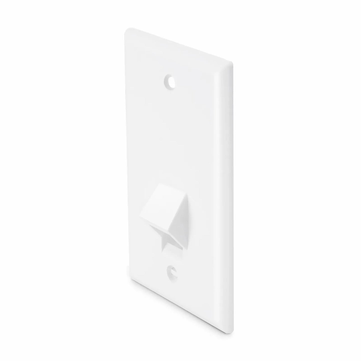 SyncEase One Port Keystone Single Gang Wall Plate, White