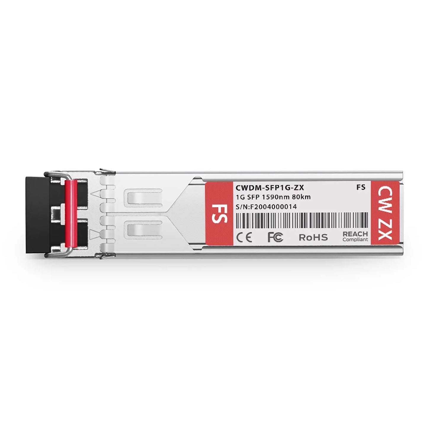 SFP 1000BASE-CWDM 1590nm 80km DOM Duplex LC/UPC SMF Optical Transceiver Module for Transmission for FS Switches