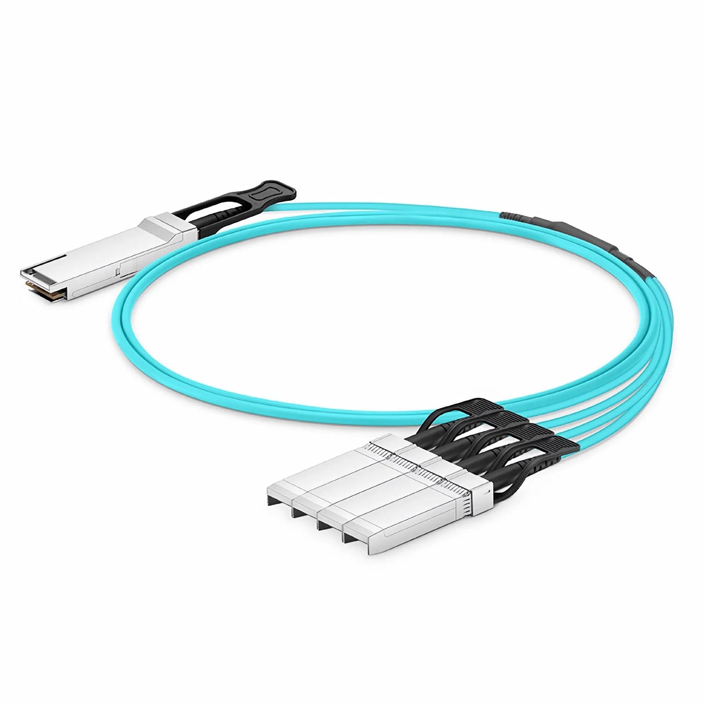 1m (3ft) HW AOC-Q28-S28-1M Compatible 100G QSFP28 4 x 25G NRZ to 4 x 25G SFP28 NRZ Active Optical Breakout Cable