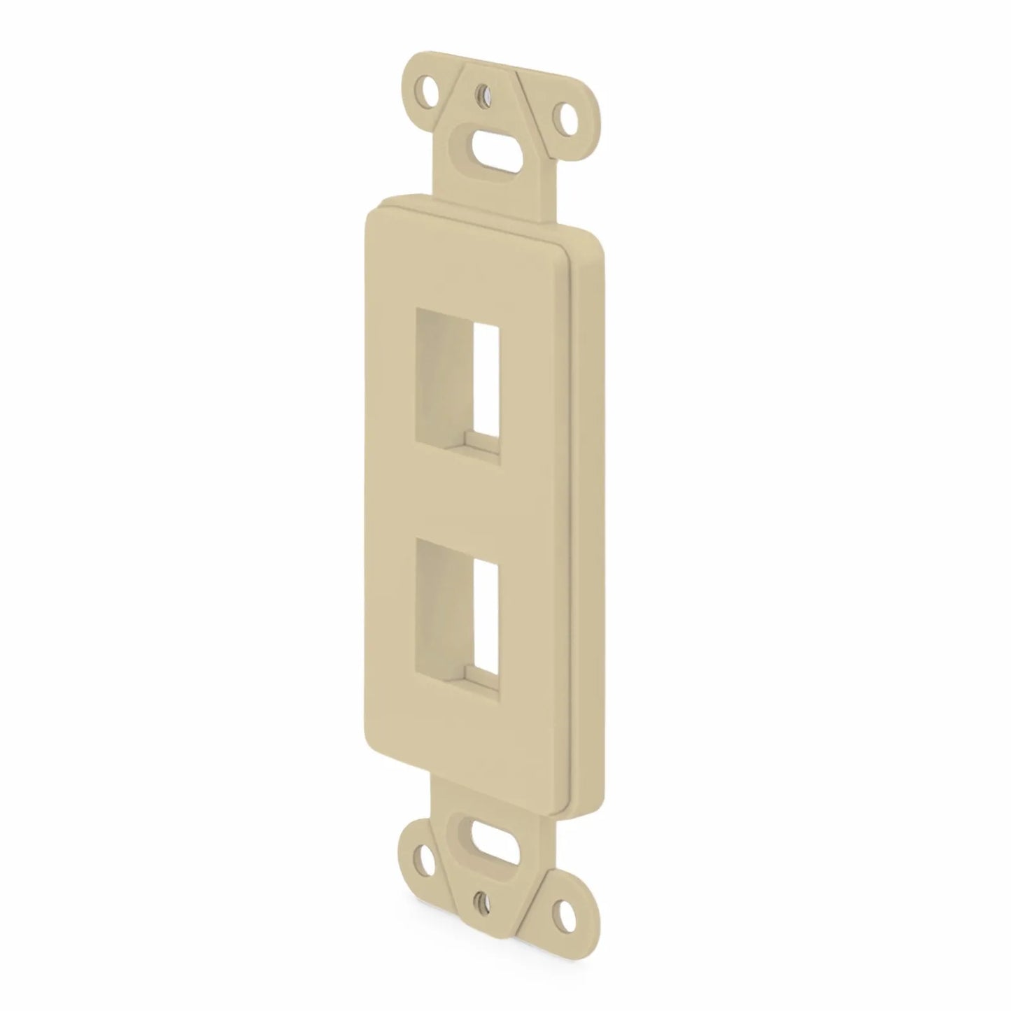 SyncEaseFFSystem™ Faceplate Frame Keystone Insert, 2 Ports, Ivory, 4.09'' x 1.4''