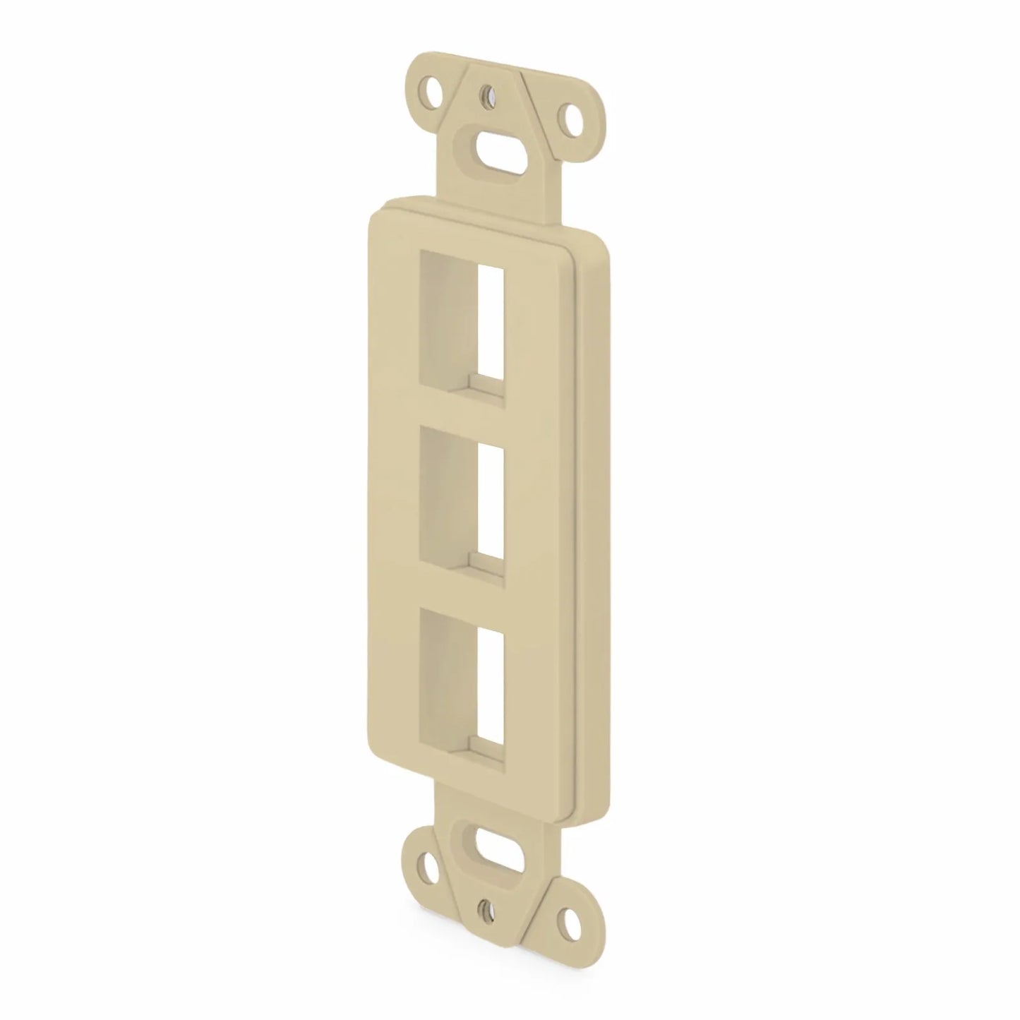 SyncEaseFFSystem™ Faceplate Frame Keystone Insert, 3 Ports, Ivory, 4.09'' x 1.4''