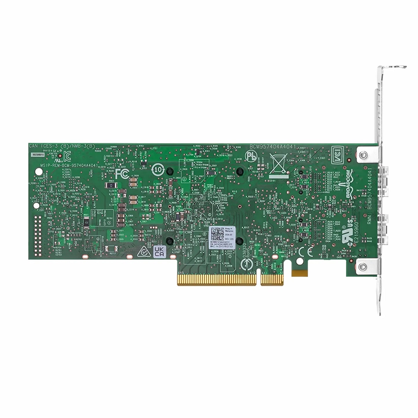 Broadcom® BCM957414A4142CC Ethernet Network Interface Card, P225P 25GbE Dual-port SFP28, PCIe 3.0 x8, Standard & Low Profile