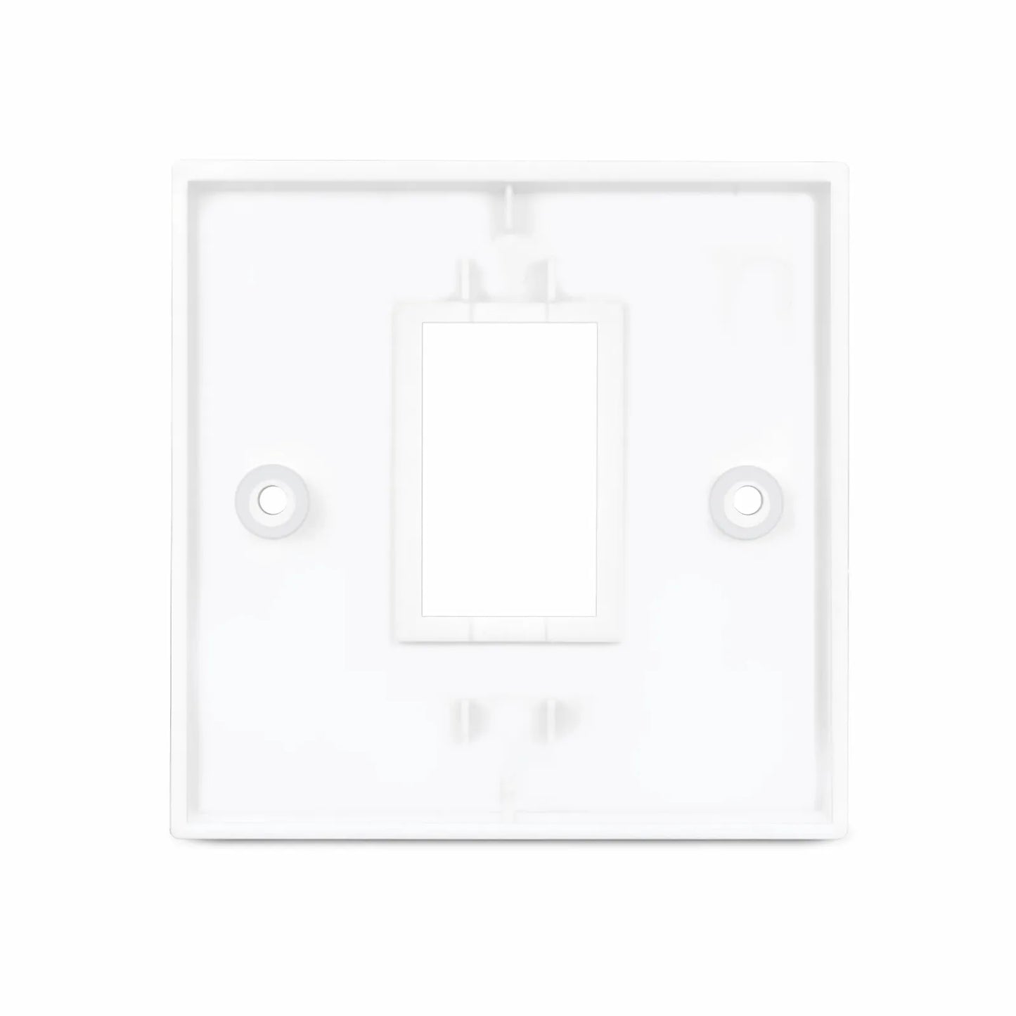 British-Style Single Gang Faceplate Frame, White, 3.38"x3.38"