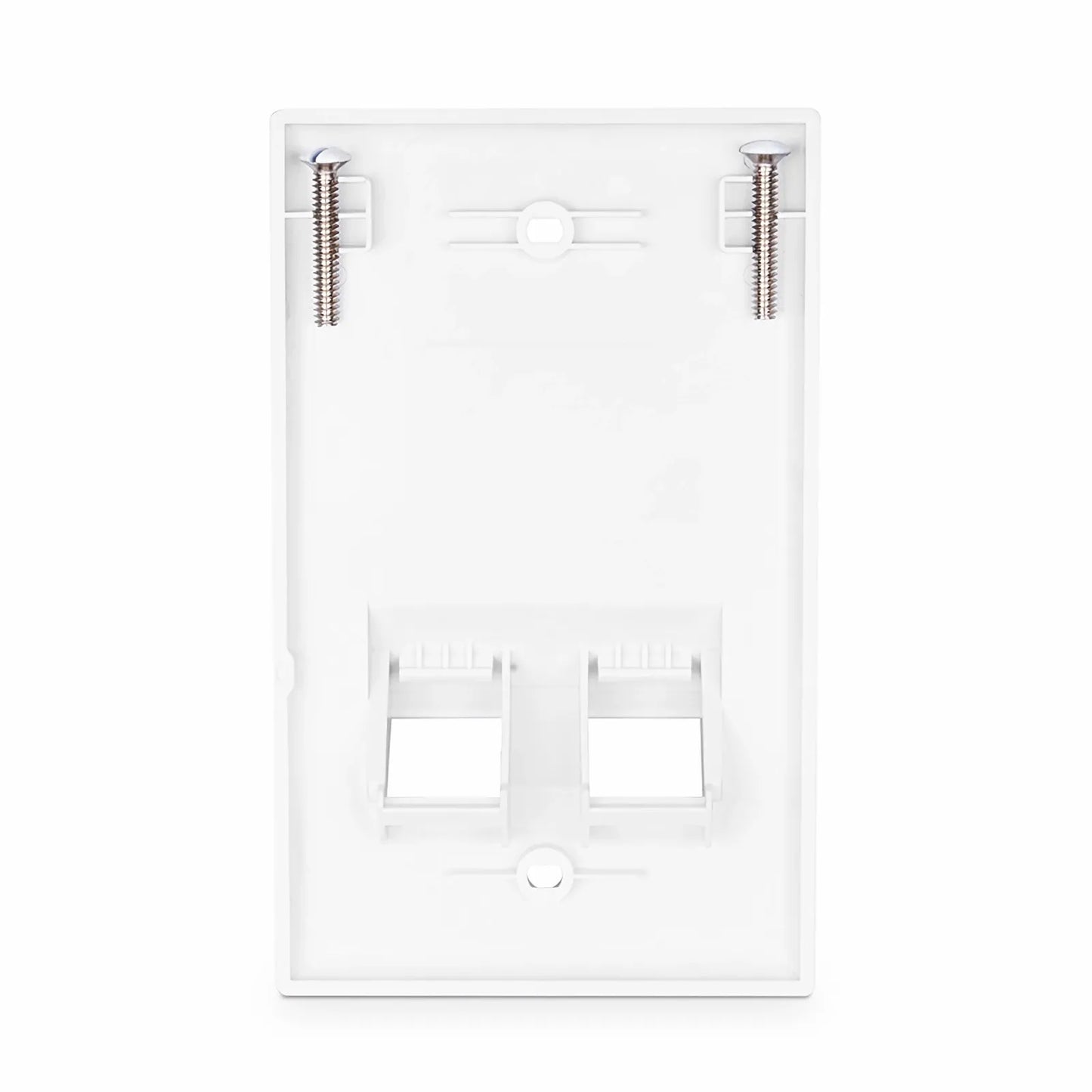 SyncEase Two Port Keystone Single Gang Wall Plate, White