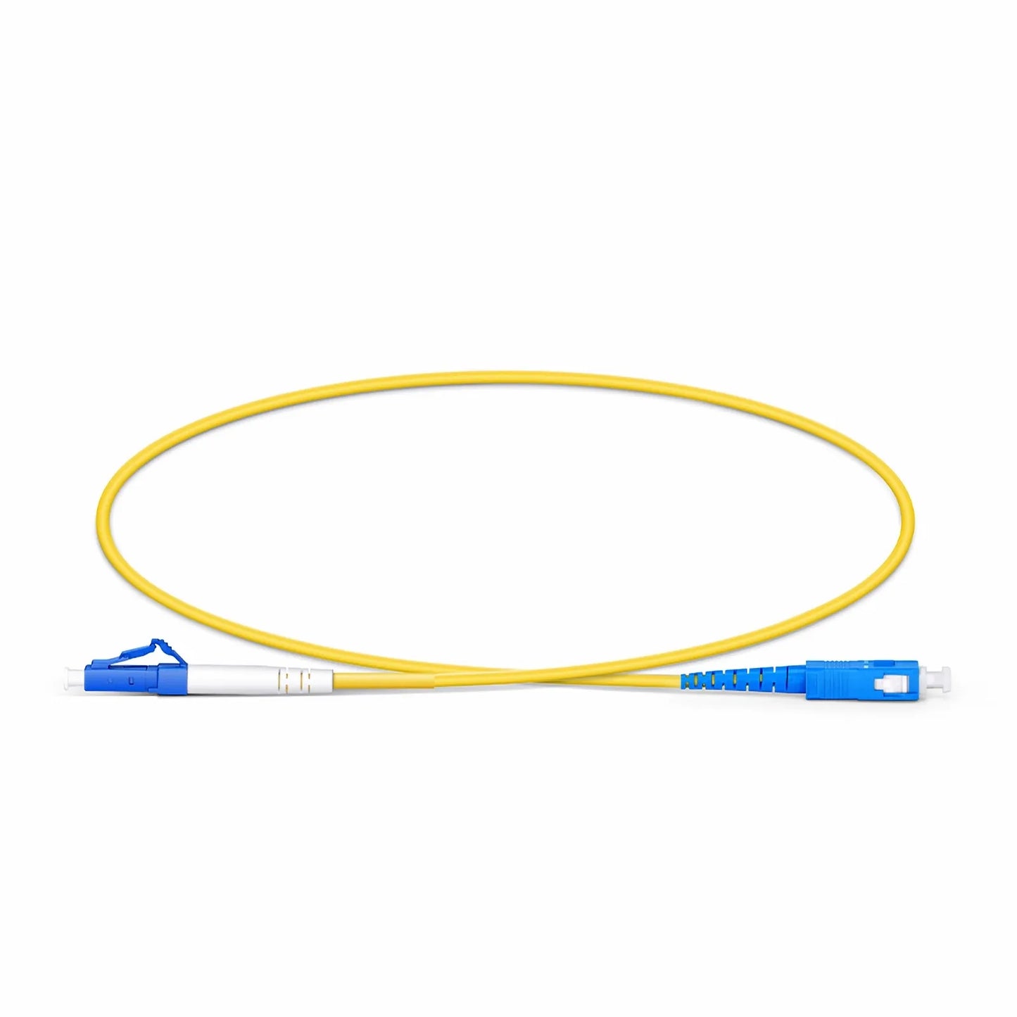 0.5m (1.6ft) Fiber Patch Cable, 1 Fiber, LC UPC Simplex to SC UPC Simplex, Single Mode (OS2), Riser (OFNR), 2.0mm, Tight-Buffered, Yellow