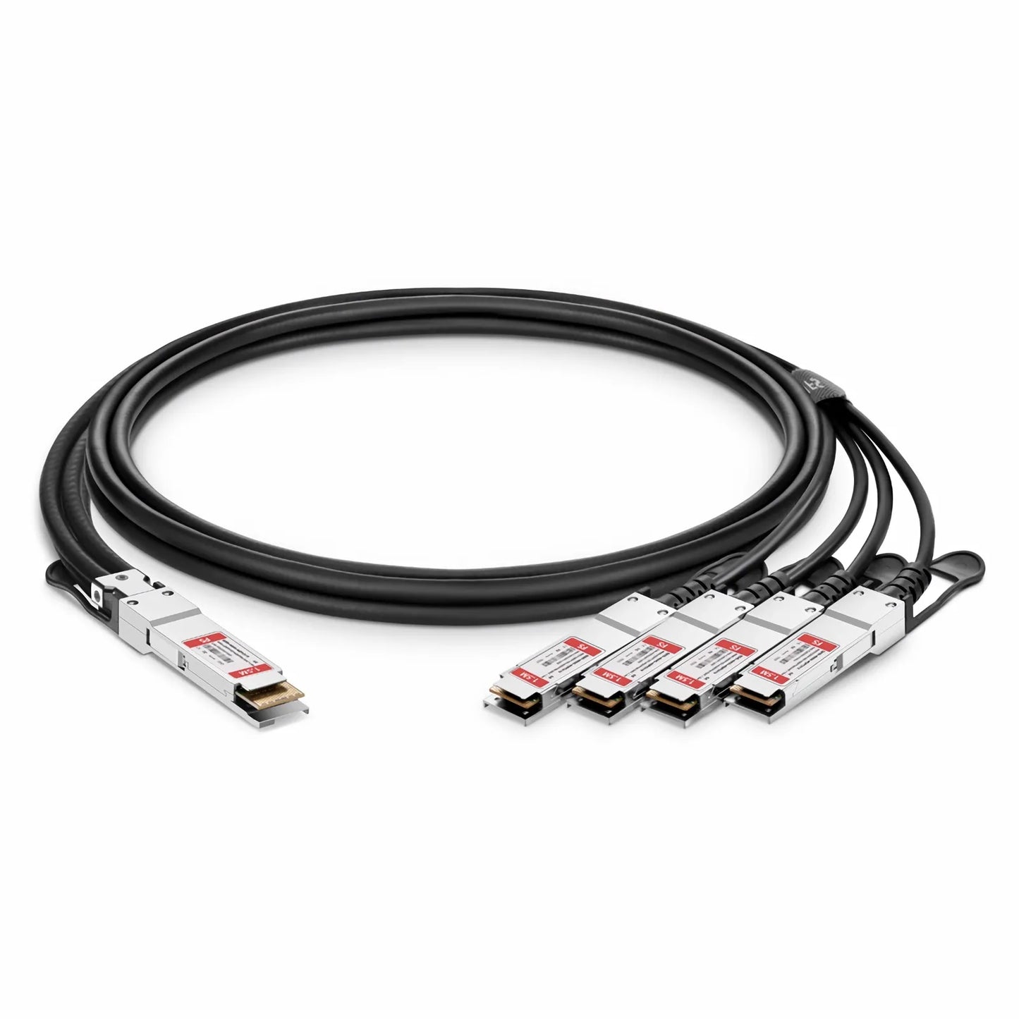 1.5m (5ft) Generic Compatible 400G QSFP-DD 8 x 50G PAM4 to 4 x 100G QSFP56 2 x 50G PAM4 Passive Direct Attach Copper Breakout Cable