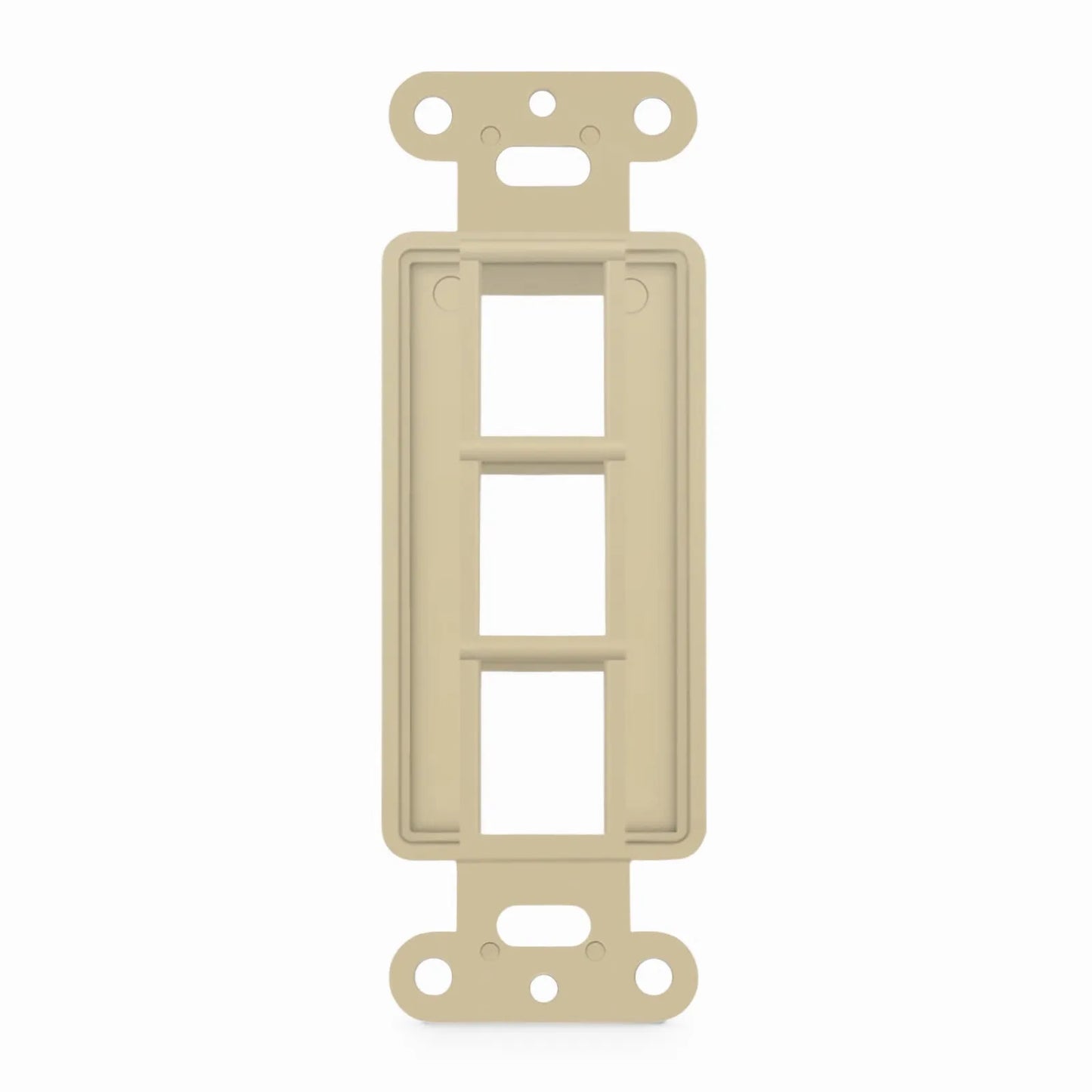 SyncEaseFFSystem™ Faceplate Frame Keystone Insert, 3 Ports, Ivory, 4.09'' x 1.4''