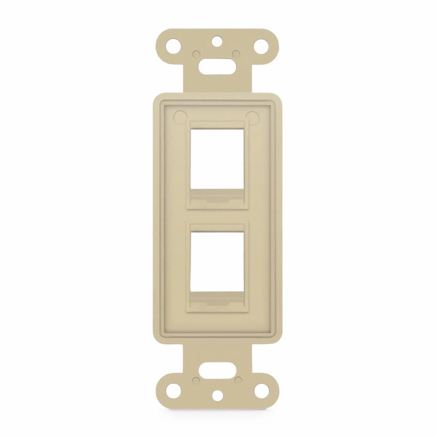 SyncEaseFFSystem™ Faceplate Frame Keystone Insert, 2 Ports, Ivory, 4.09'' x 1.4''