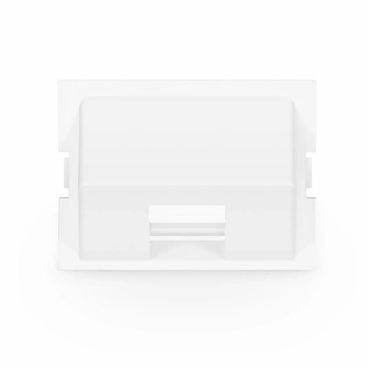 1-Port Angled MOS Adapter, 1.5 Units High, White
