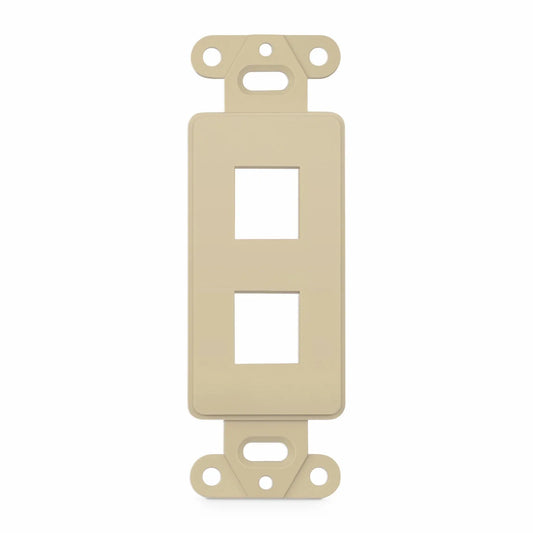 SyncEaseFFSystem™ Faceplate Frame Keystone Insert, 2 Ports, Ivory, 4.09'' x 1.4''