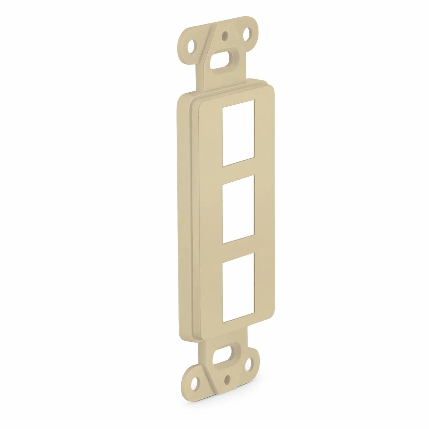 SyncEaseFFSystem™ Faceplate Frame Keystone Insert, 3 Ports, Ivory, 4.09'' x 1.4''