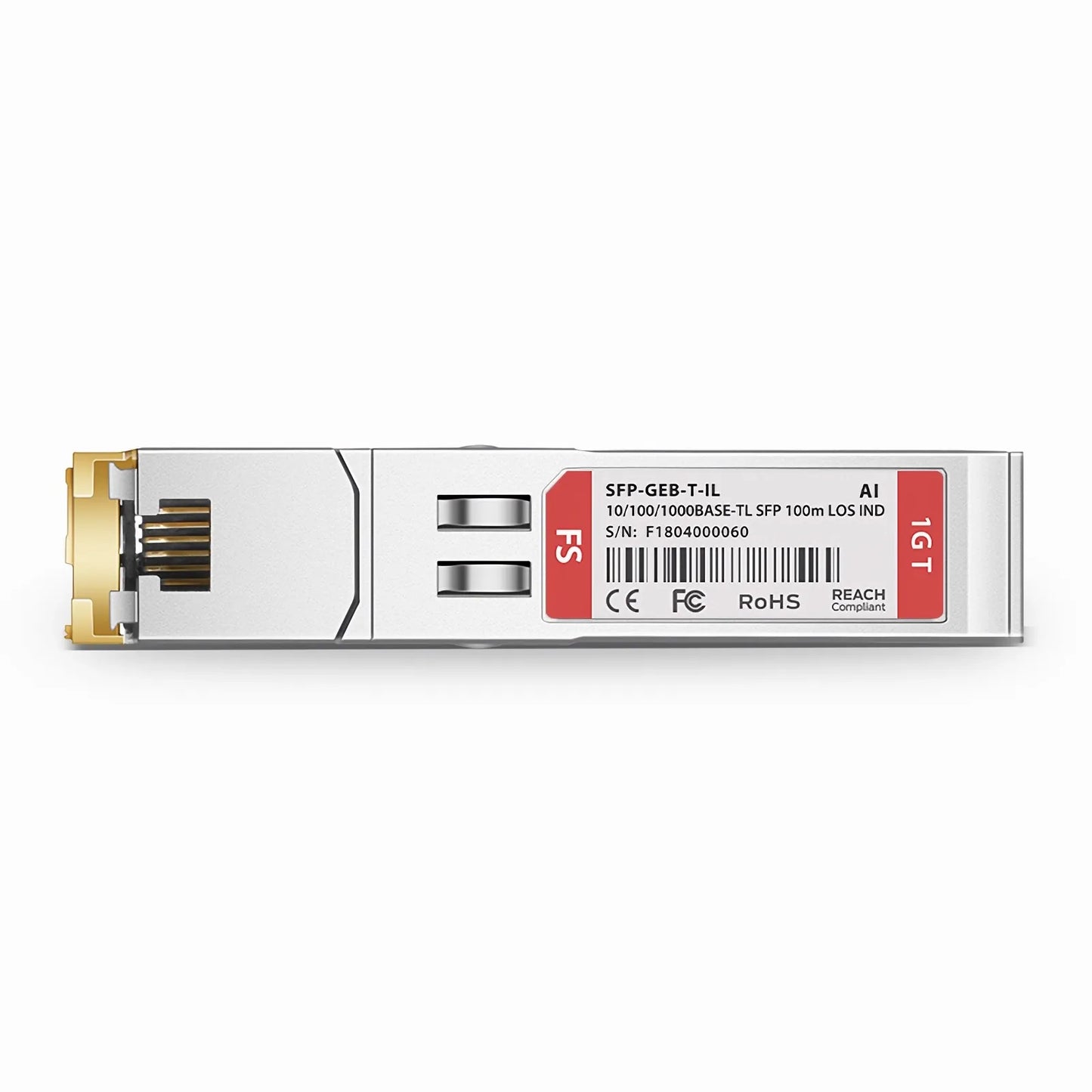 Arista Compatible 10/100/1000BASE-T SFP SGMII Copper 100m RJ-45 Industrial Transceiver Module (LOS)
