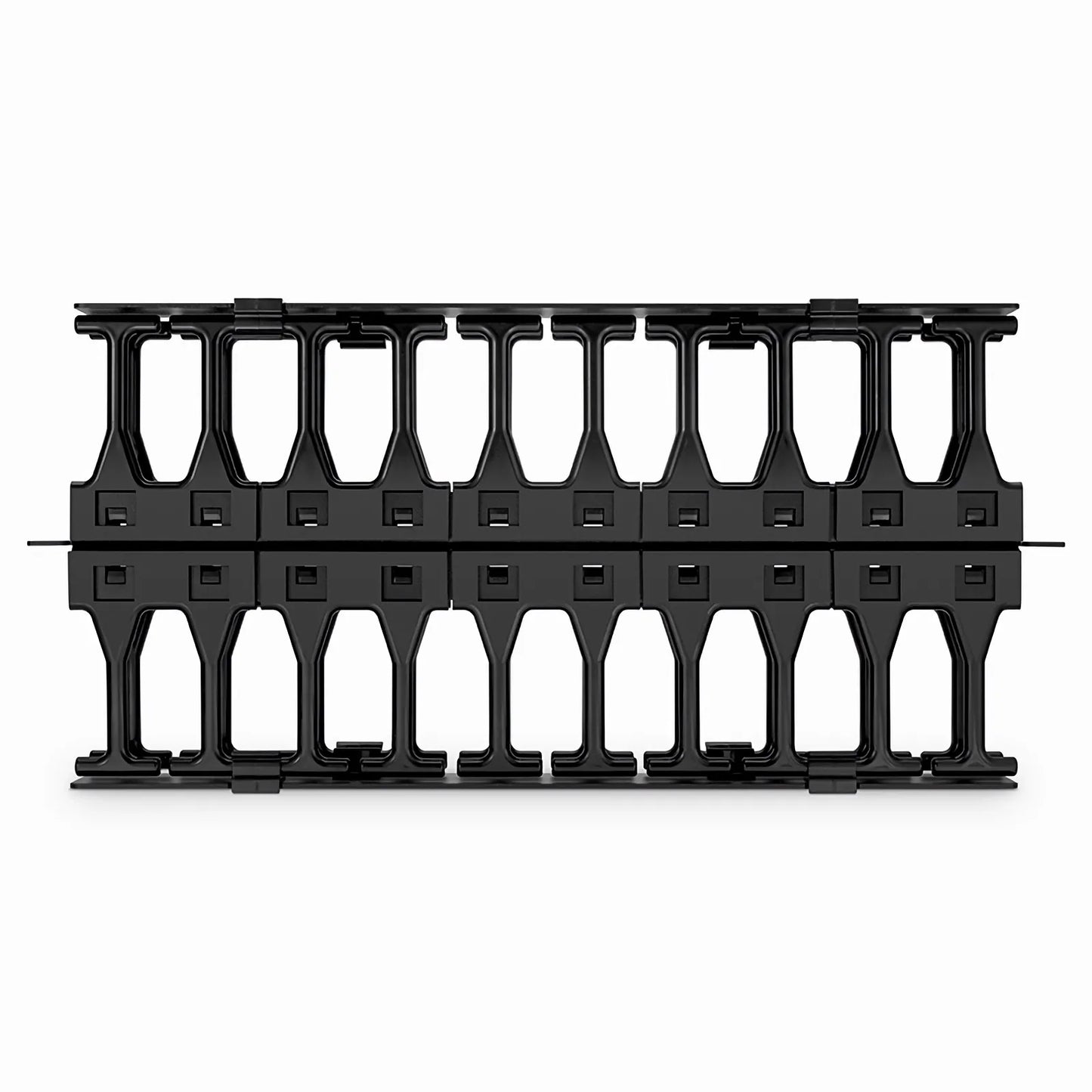 Horizontal Dual Sided High Capacity Cable Manager, 1RU, Finger Duct with Cover, 9.07 in. Depth