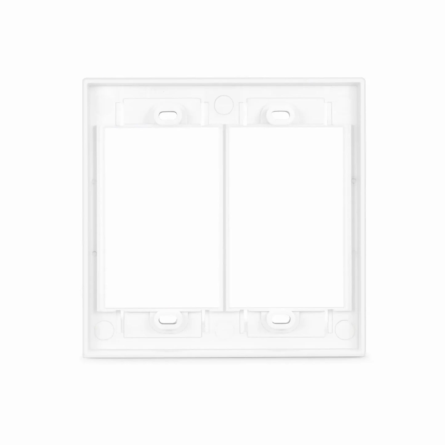 Dual-Gang MOS Faceplate Frame, White