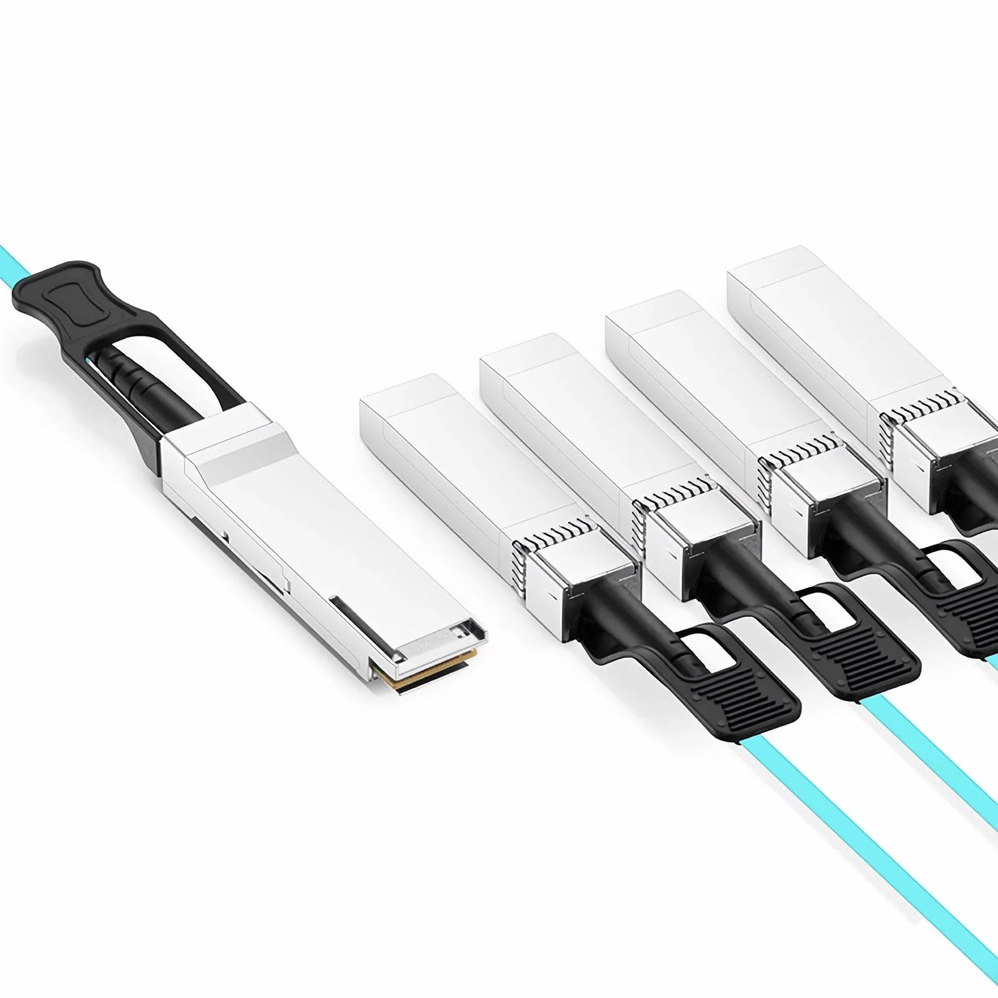 25m (82ft) Cisco QSFP-4SFP25G-AOC25M Compatible 100G QSFP28 4 x 25G NRZ to 4 x 25G SFP28 NRZ Active Optical Breakout Cable