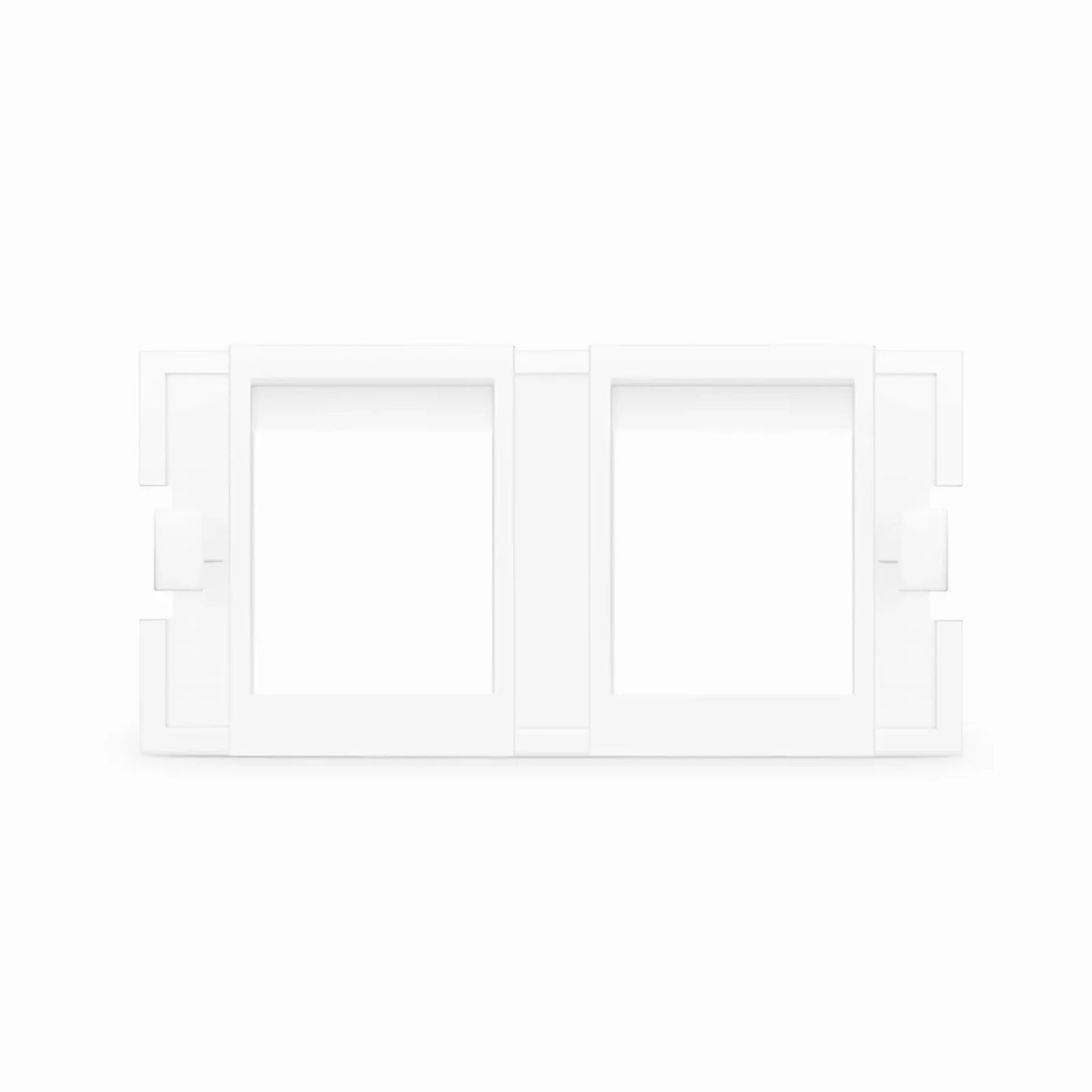 2-Port MOS Adapter, 1 Unit High, White