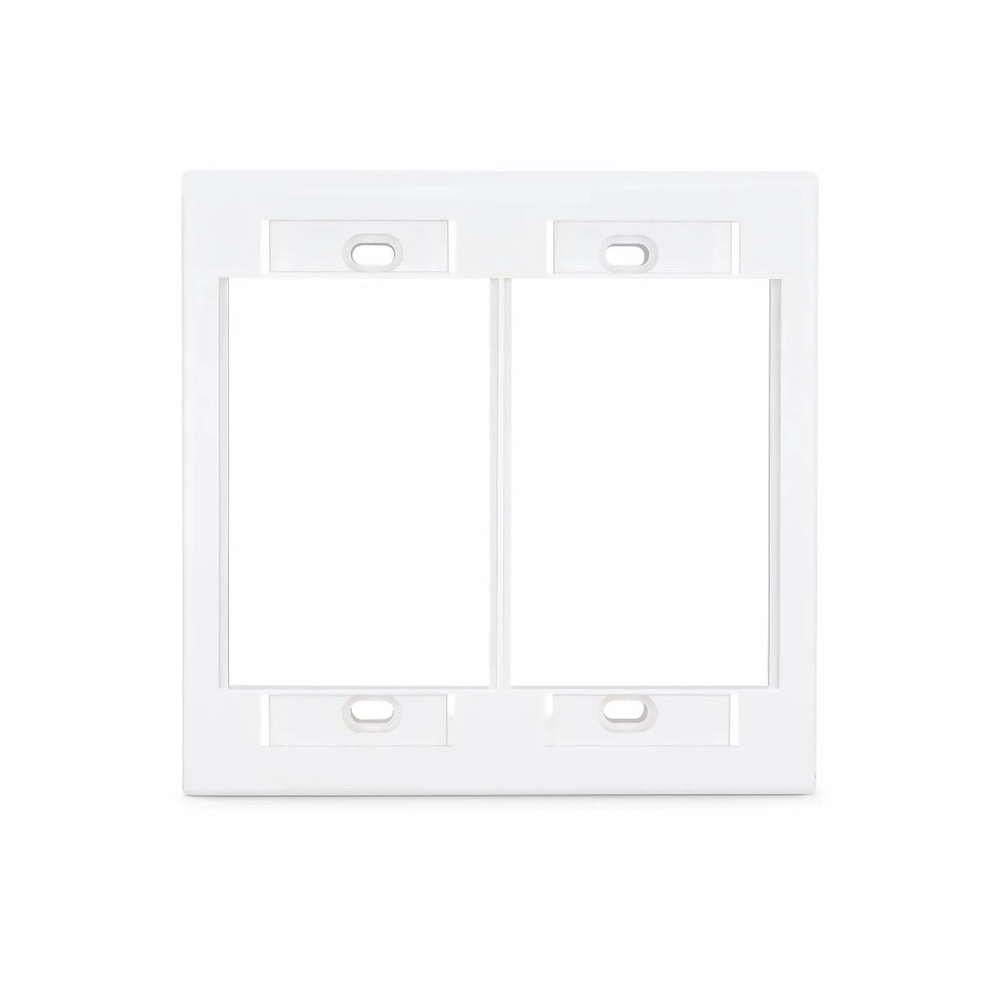 Dual-Gang MOS Faceplate Frame, White