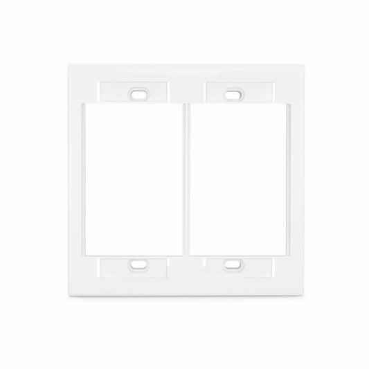 Dual-Gang MOS Faceplate Frame, White